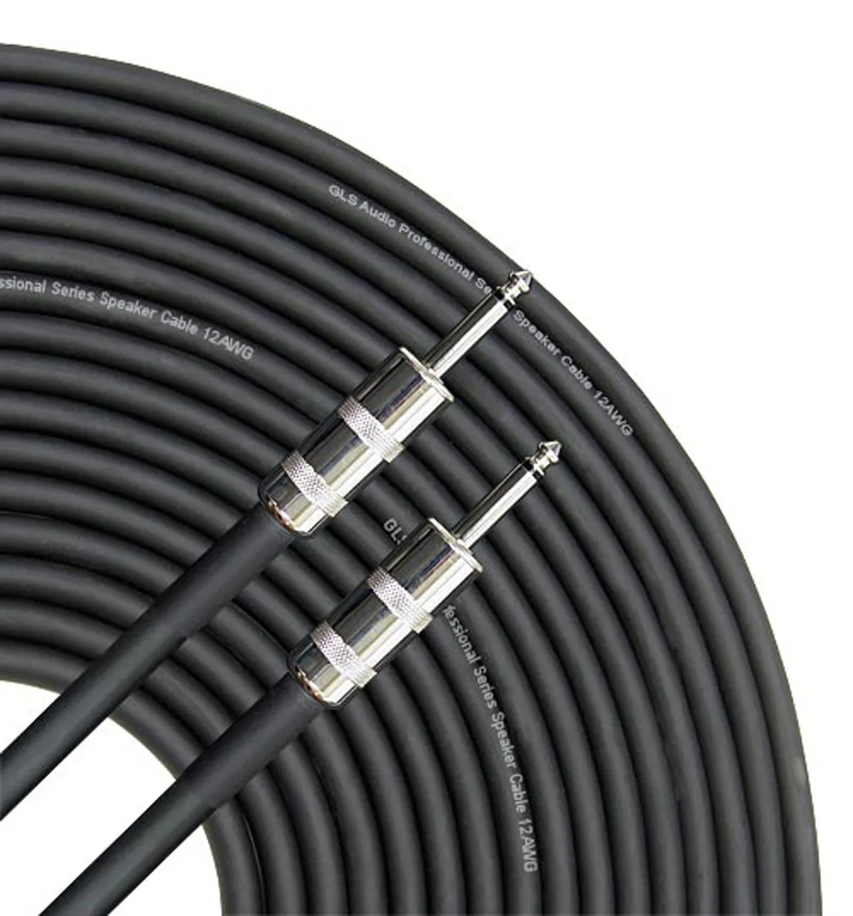 Cable para parlantes GLS Audio 12AWG con conector TS 1/4 pulg 7.6 m