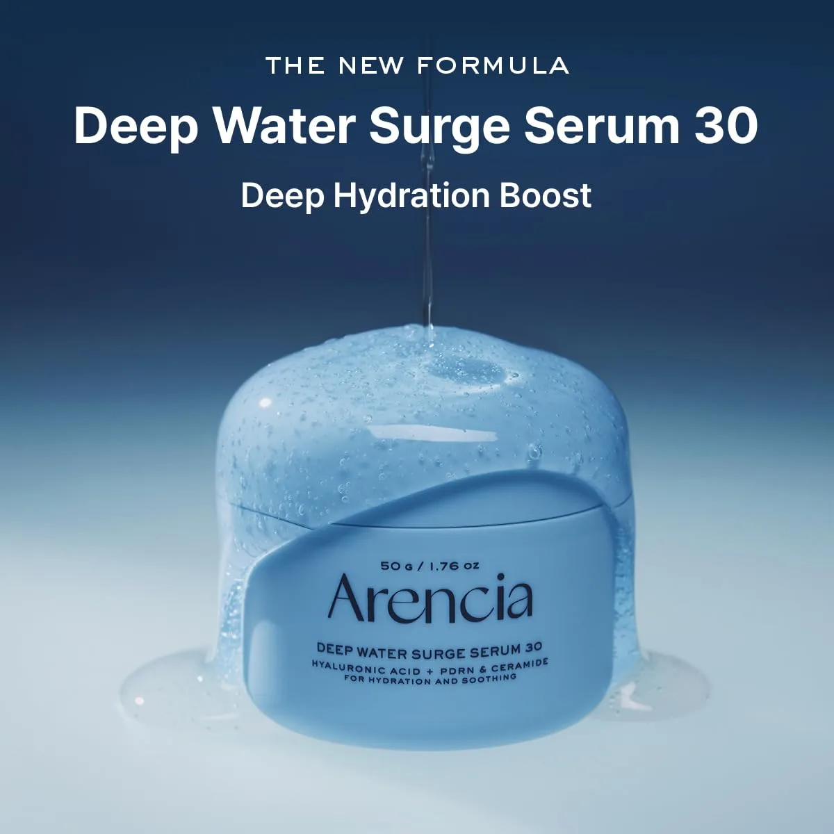 Arencia PDRN Hyaluronic Acid Serum Moisturizer - Gel Cream For Intensive Hydration, Soothing, Glow and Glss Skin, Korean Skincare, Overnight Serum, 50g / 1.76 oz