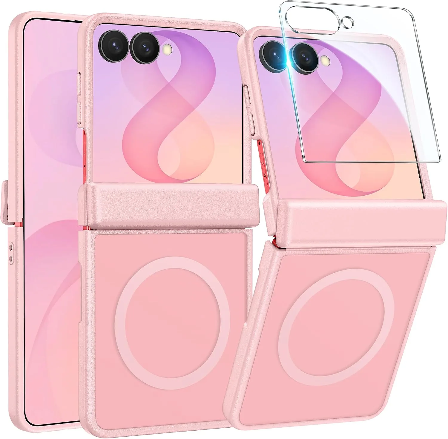 FNTCASE for Samsung Galaxy Z Flip 8 Case, Fit for Magsafe, Hinge Protection