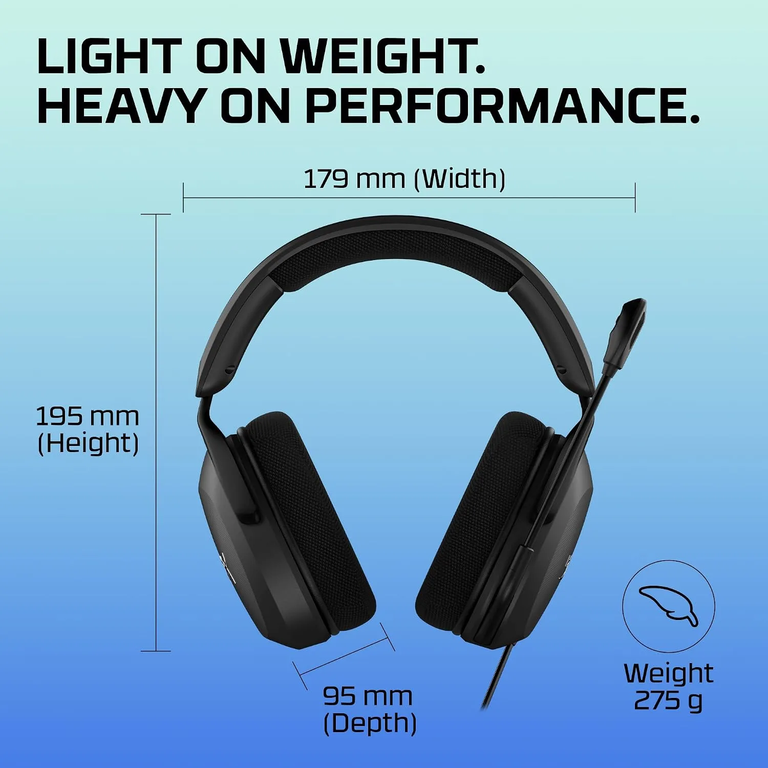 HyperX Cloud Stinger 2 Core – PC Gaming Headset, Lightweight Over-Ear Headset with mic, Swivel-to-Mute mic Function, DTS Headphone:X Spatial Audio, 40mm Drivers,Black