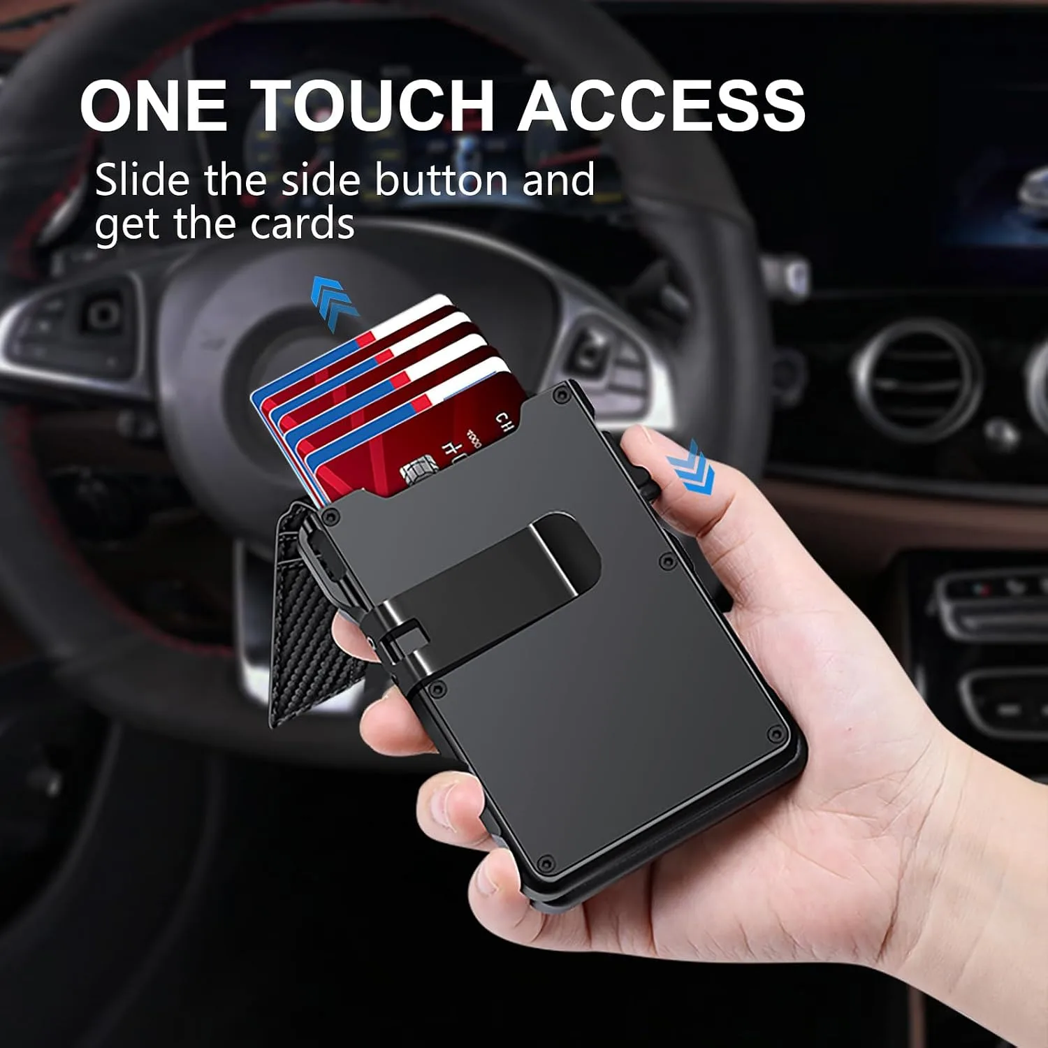 Airtag Wallet for Men Smart Wallet for Air Tag RFID Blocking Minimalist