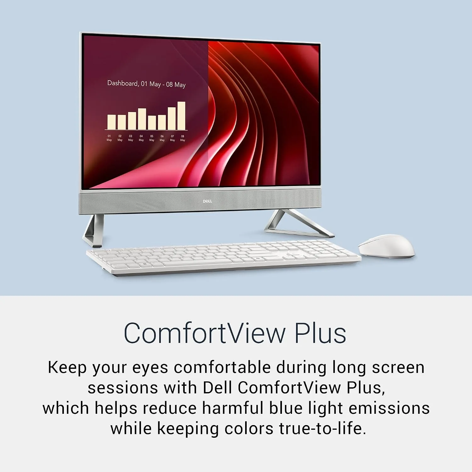 Dell 23.8" All-in-One Desktop, FHD, Intel Core 5 120U, Windows 11 Home