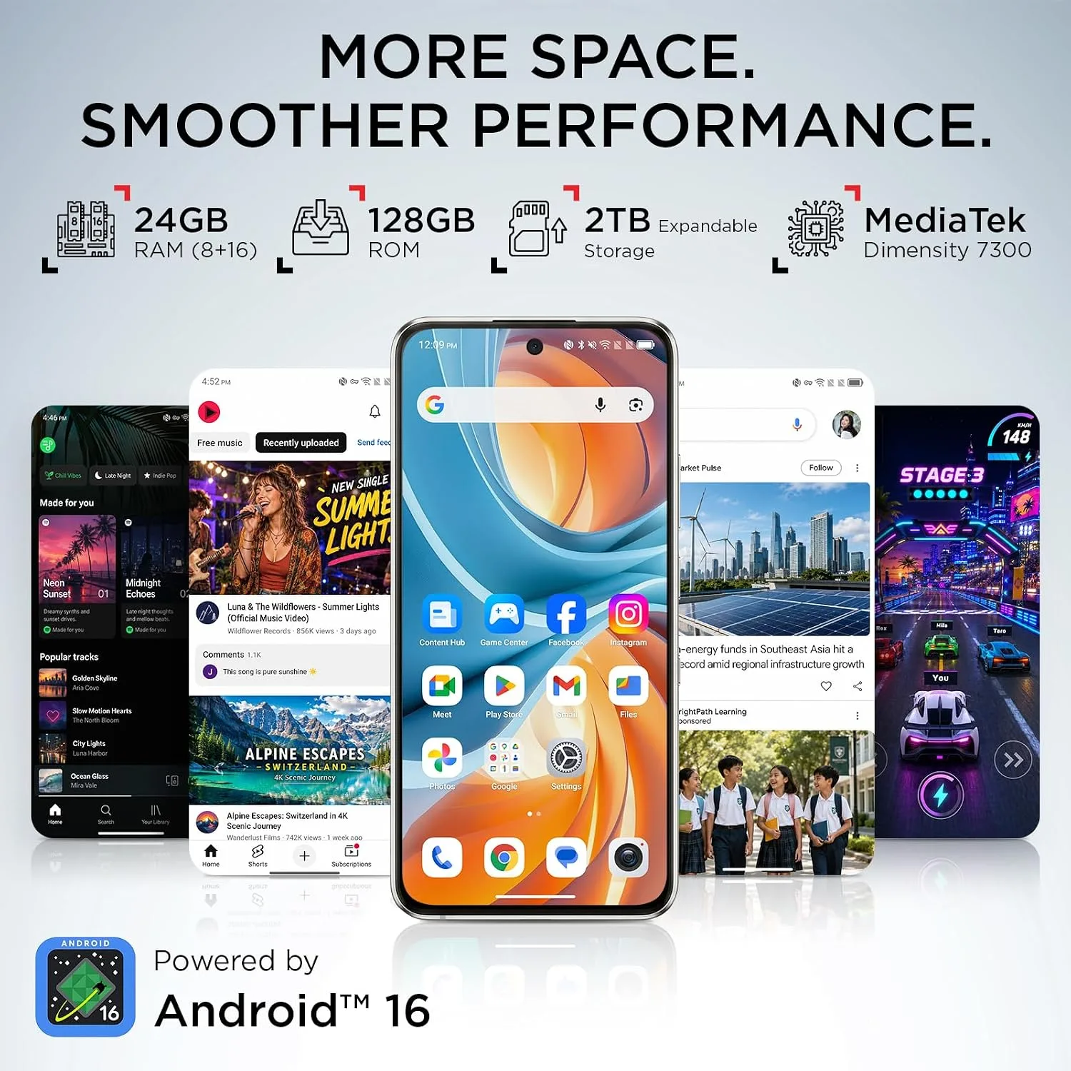 TCL NXTPAPER 70 Pro Unlocked Android Phone, 6.9" 120Hz Display, 8+128GB