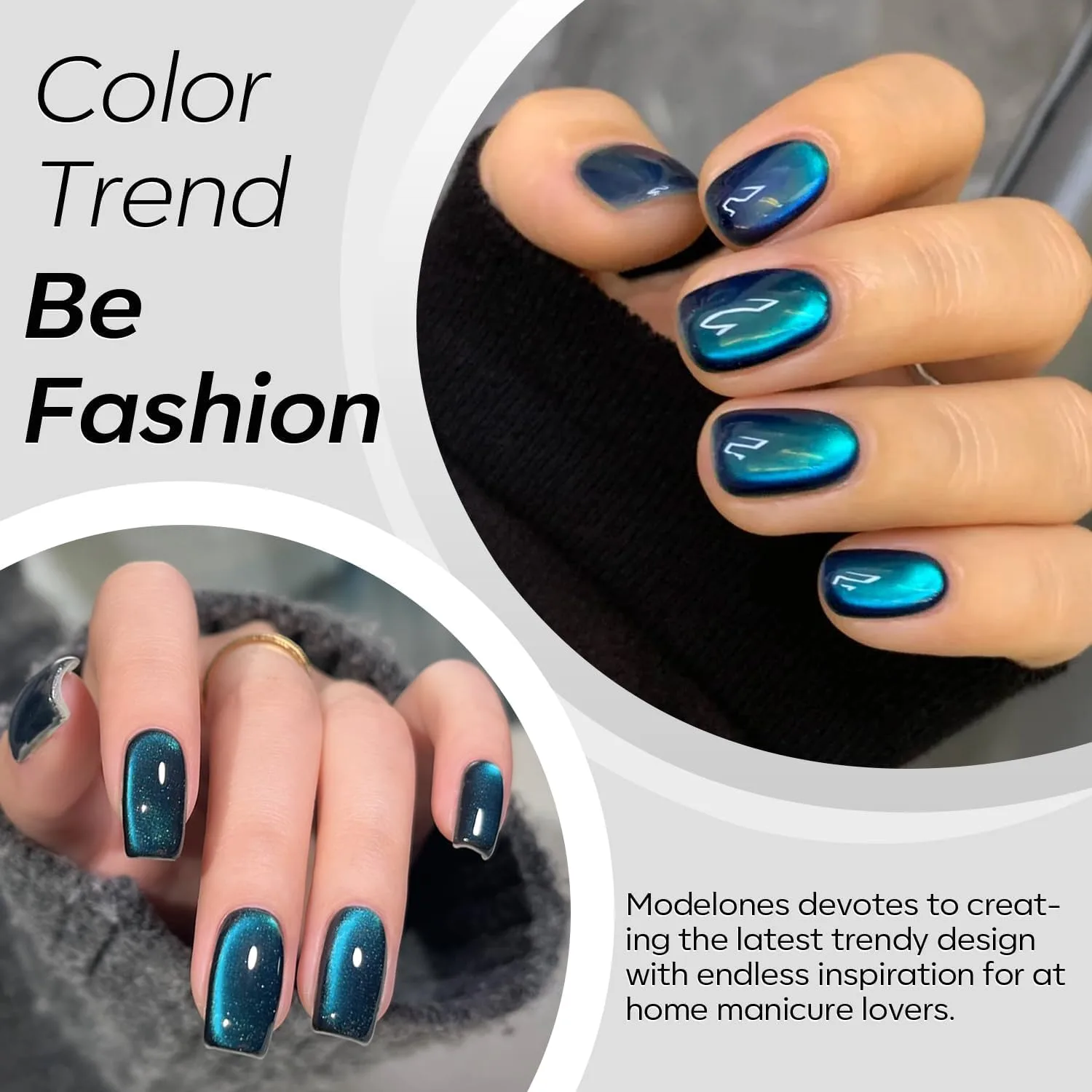 modelones Cat Eye Gel Nail Polish Silk Blue Cat Eye Gel Polish