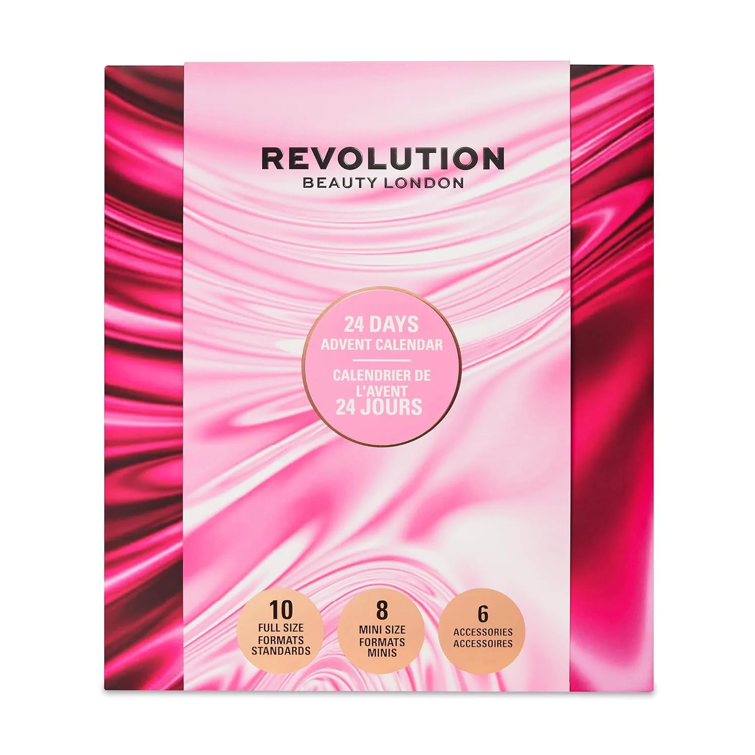 Revolution Beauty London Revolution 24-Day Advent Beauty Calendar 2026, Holiday Makeup Gift Set