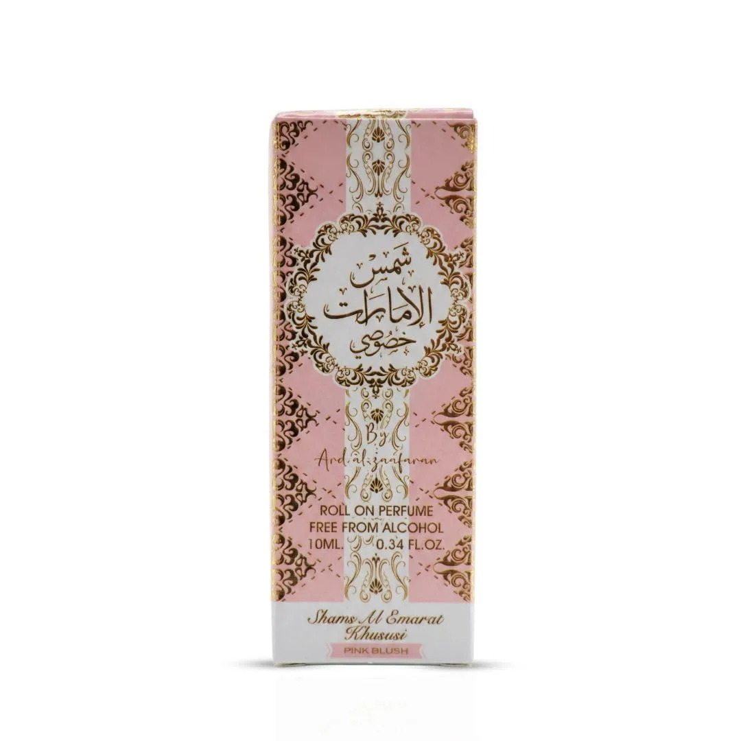 Ard Al Zaafaran Pink Blush Shams Al Emarat Khususi Roll-On Perfume Oil 10ml (0.34 fl oz)