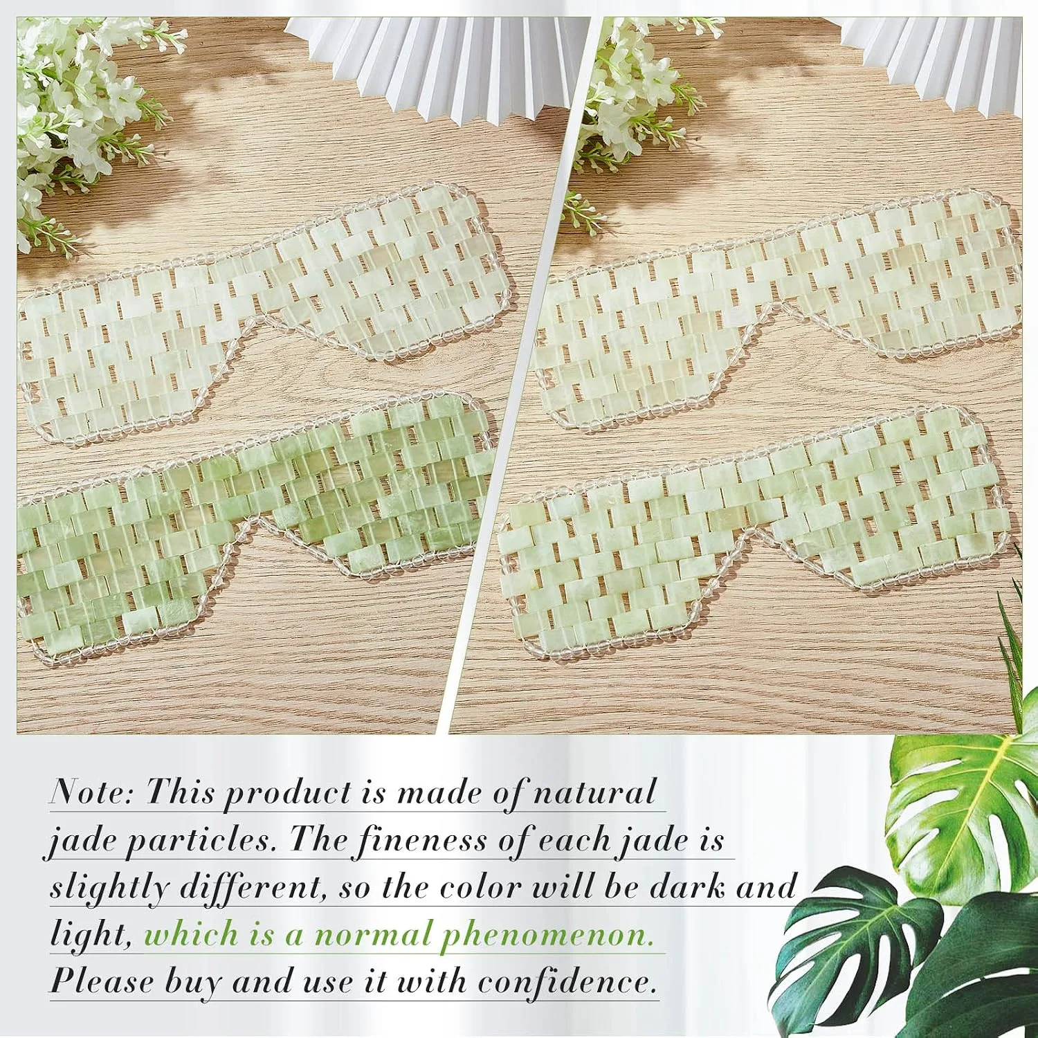 Hercicy Jade Eye Mask, Jade Stone Facial Cooling Mask
