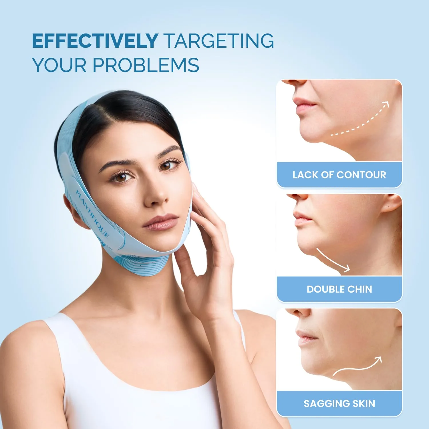 PLANTIFIQUE Chin Strap for Face Contouring - Reusable & Adjustable