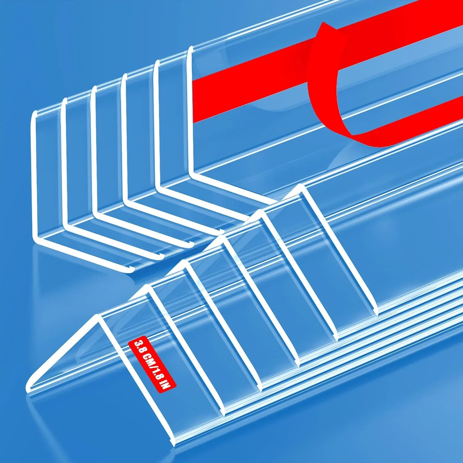 MONOID Wall Corner Protector - Pack of 12 Self Adhesive Corner Guards for Walls Edge Protection - 1.18 inch x 1.18 inch