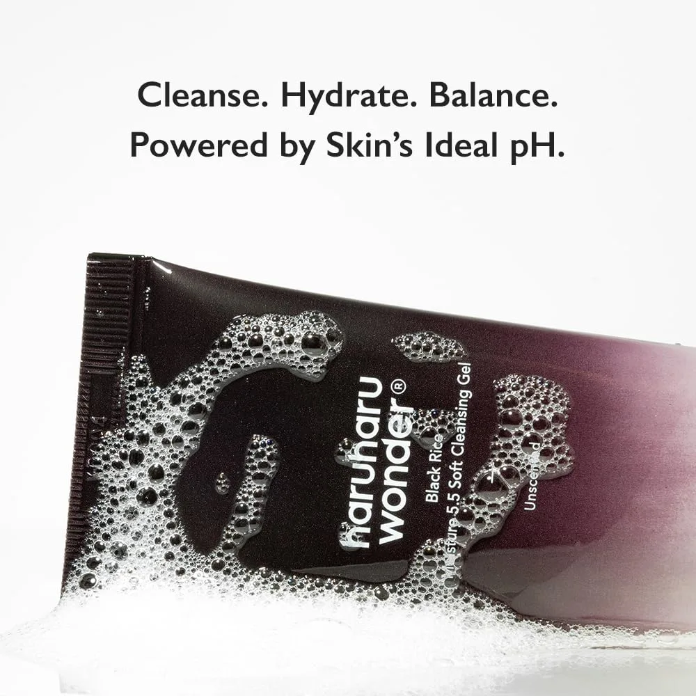 HARUHARU wonder Black Rice Moisture 5.5 Soft Cleansing Gel, 3.38 fl. oz