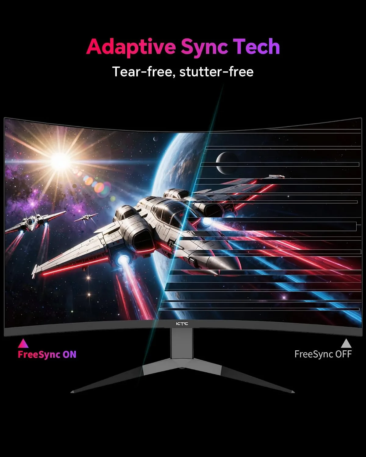 KTC 32 inch 240Hz Curved Gaming Monitor, 2K 1440P Computer Monitor,H32S25E