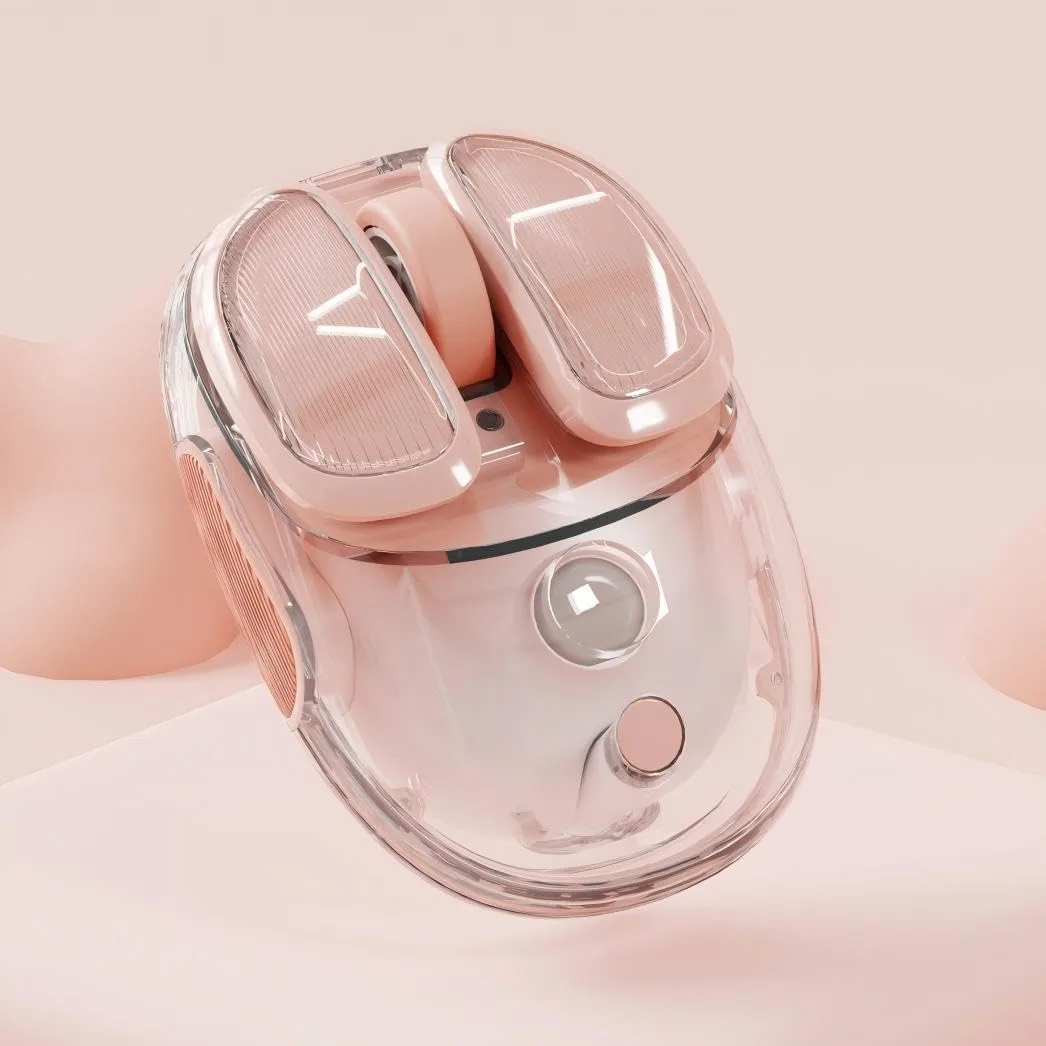 Wireless Bluetooth Mouse, Rechargeable, Clear, Silent Click for Small Hand