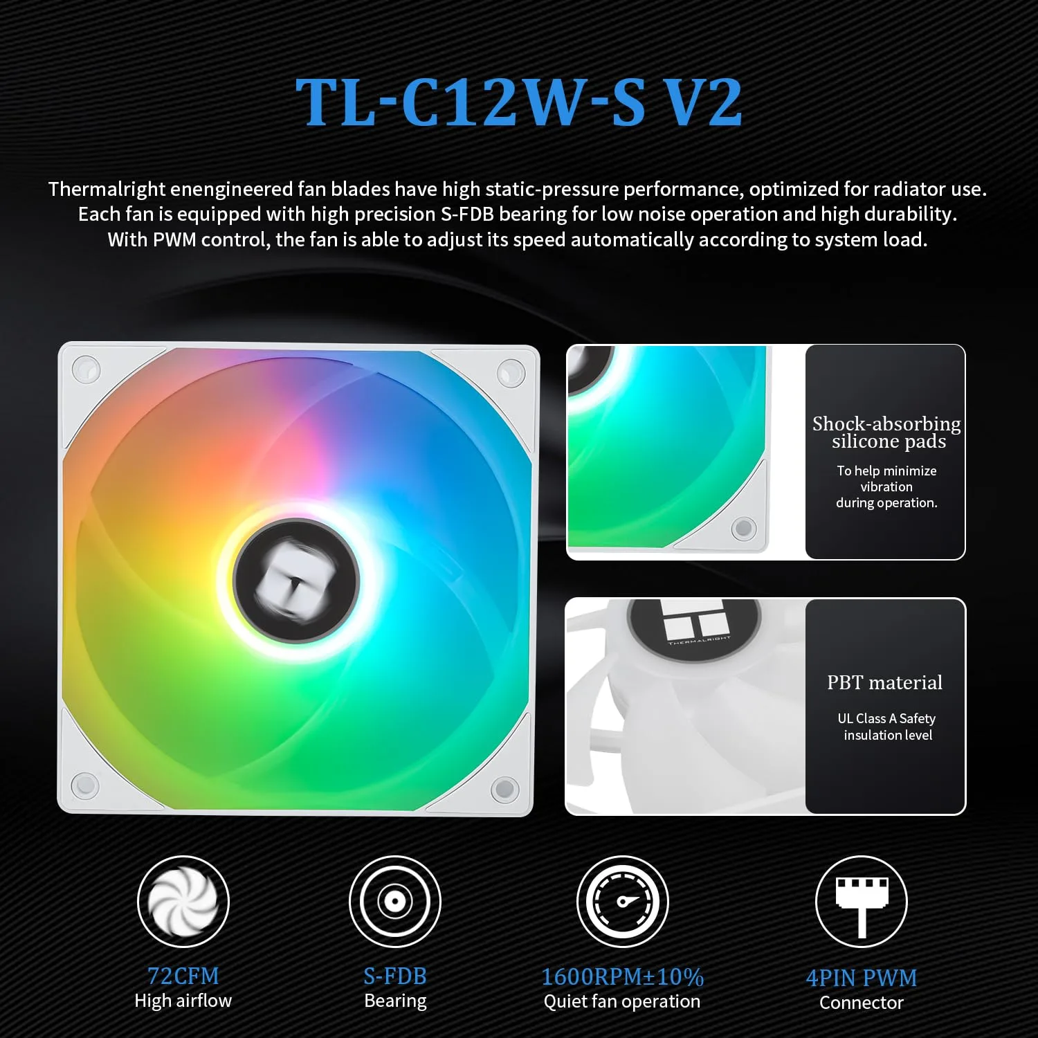 Thermalrlght FW 360 Ultra ARGB White CPU Water Cooler,3 PWM Fans Water Cooling System,IPS LCD Screen with 480x480 Resolution,for AM4/AM5&Intel LGA1700,CPU Liquid Cooler,2.44-inch Display