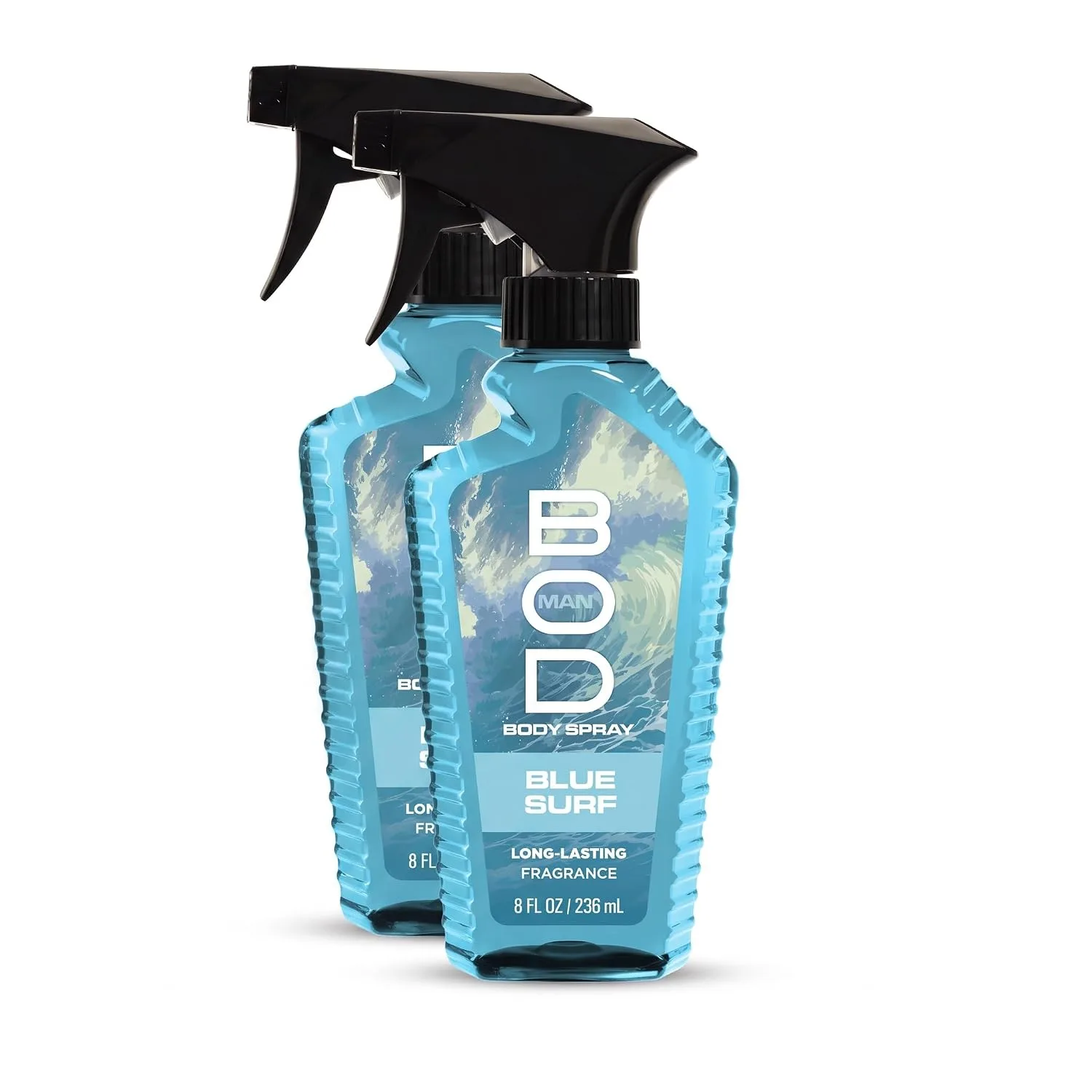 BOD man Fragrance Body Spray, Blue Surf, 8 fl oz (Pack of 2)
