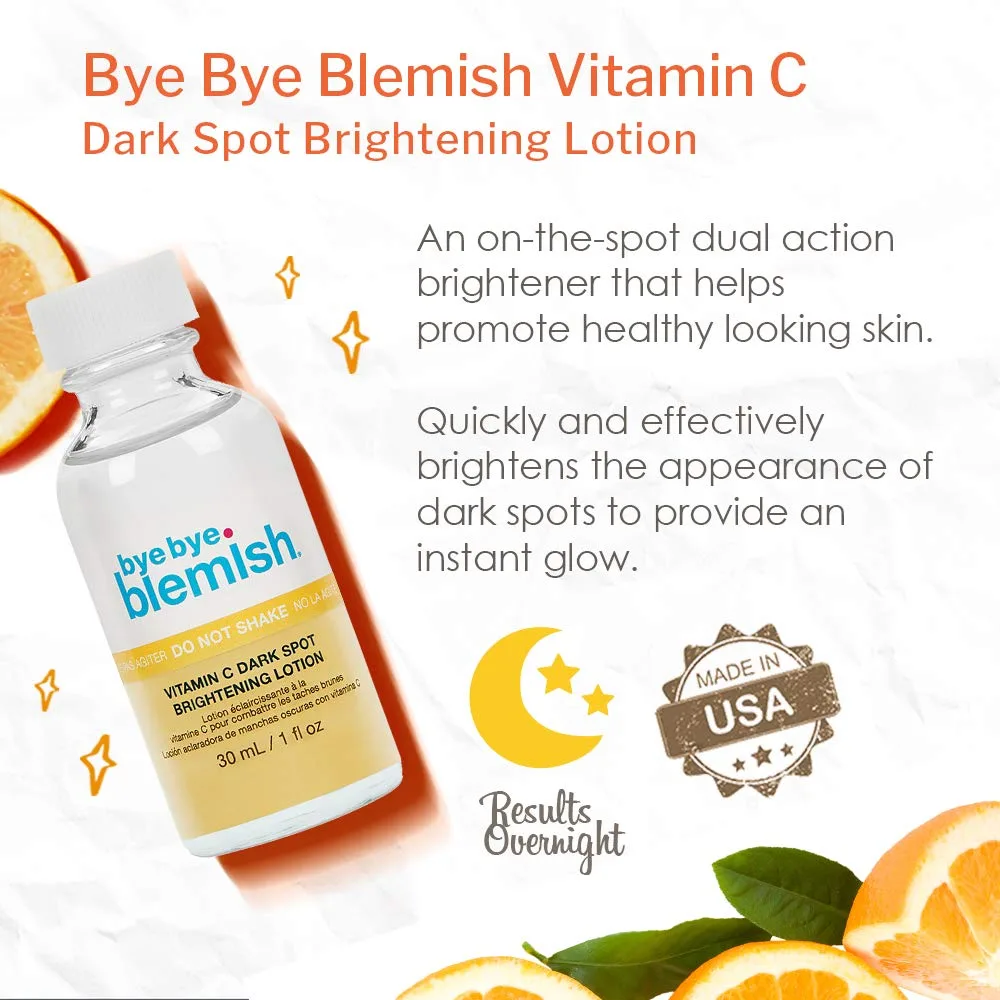Bye Bye Blemish Vitamin C Dark Spot Brightening Lotion Drying Treatment 1oz