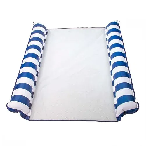 Flotador de piscina Aqua Leisure Monterey 4 en 1 para 2 personas Azul Marino con rayas blancas