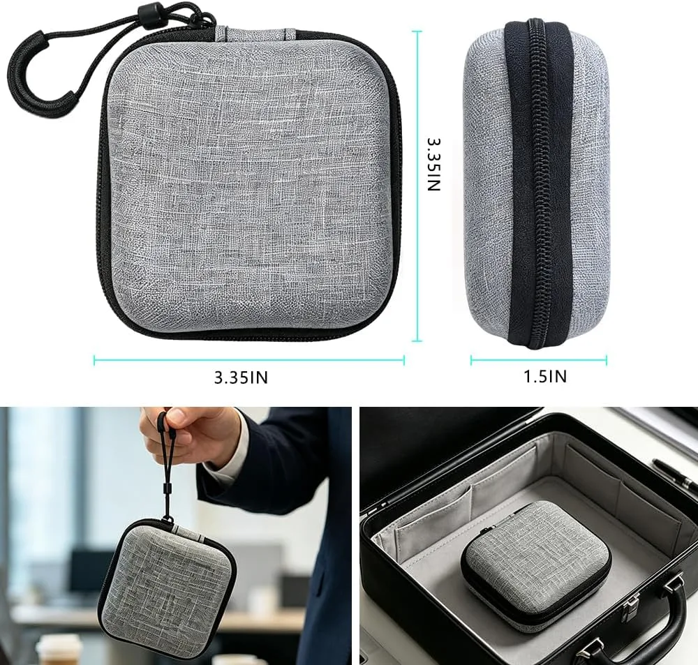 2-in-1 Charging Dock &Hard Case for PLAUD NotePin S Voice Recorder, Magnetic Charger Base +USB-C Braided Cable +Protective Storage Bag,Compatible with PLAUD NotePin/NotePin S AI Voice Recorder
