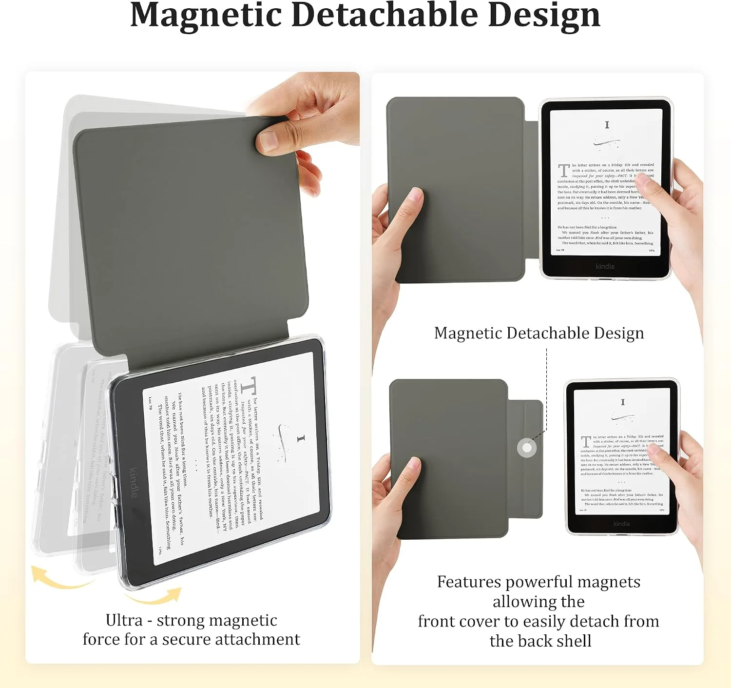 SESENSE Magnetic Case for 7'' Kindle Paperwhite 12th Gen 2024 & Colorsoft