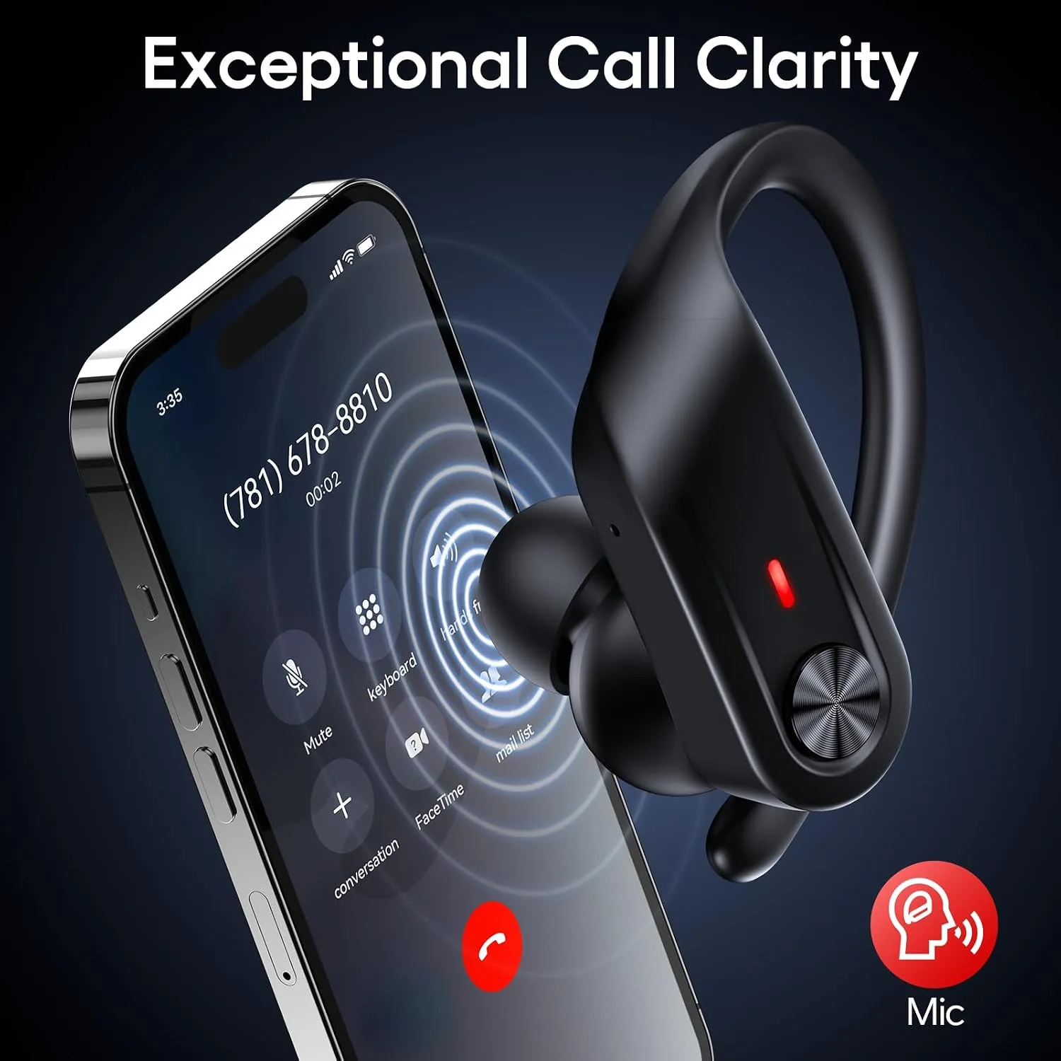 TAGRY Hybrid Active Noise Cancelling Wireless Ear Buds 80 Hrs Playtime Hi-Res Stereo Quality Bluetooth Earbuds with Transparency Mode Headphones Bluetooth Earhooks ANC Earphones for Work