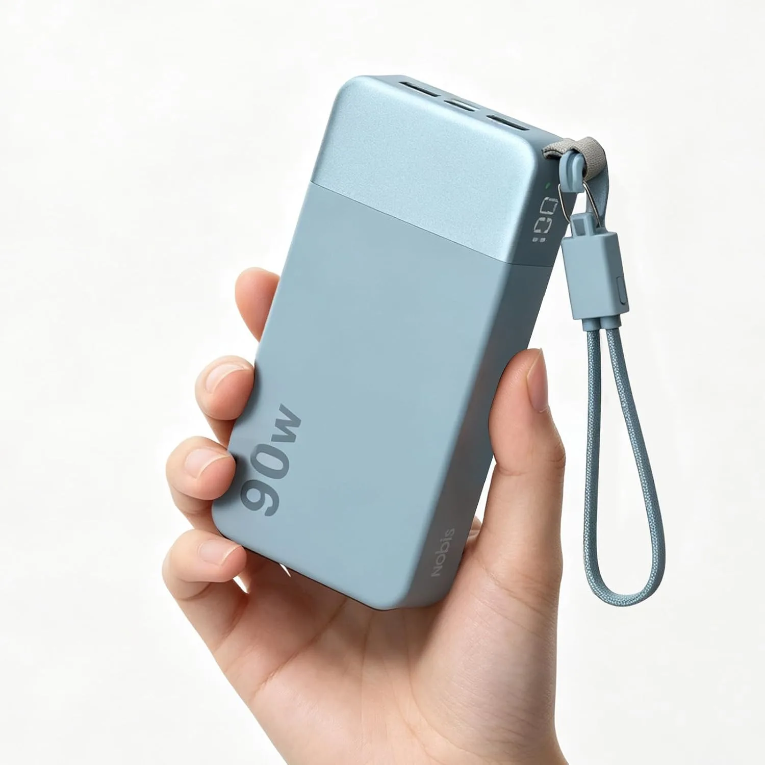 NOBIS 90W Portable Charger 20000mAh Power Bank with Detachable C-Cable