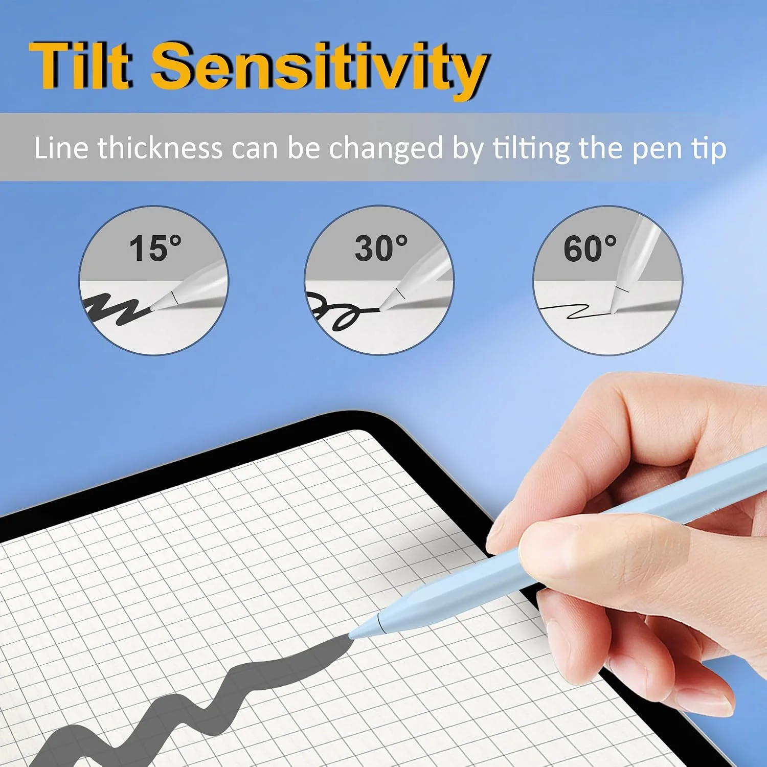 Stylus Pen for iPad 2026-2018, 15 Mins Fast Charge Pencil for iPad A16 11th/10th/9-6th Generation, Air M4 M3 M2 11"/13"/5-3rd, Pro M4 11/12.9/13, Mini A17 Pro/6/5th, Tilt Sensitivity Palm Rejection
