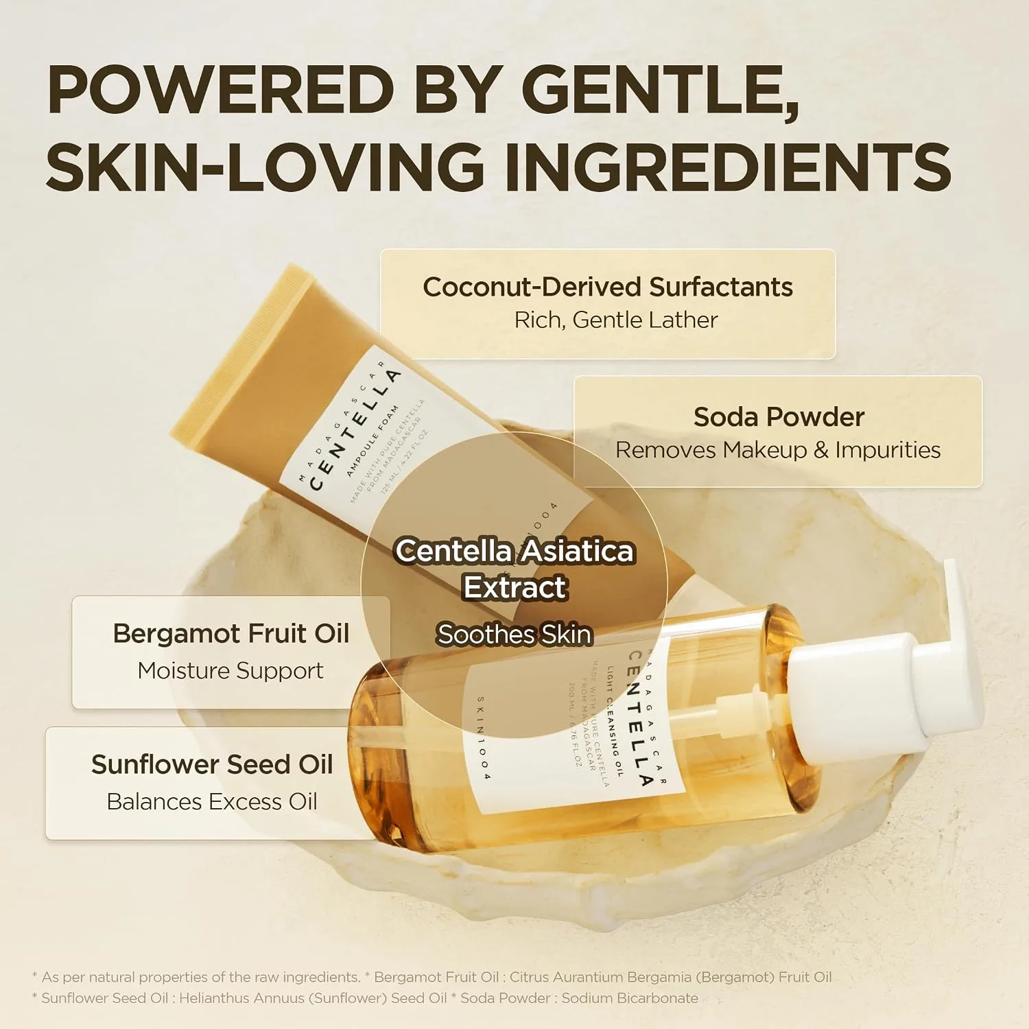 SKIN1004 Centella Double Cleansing Duo, Oil Cleanser, Face Wash 10.99 fl.oz