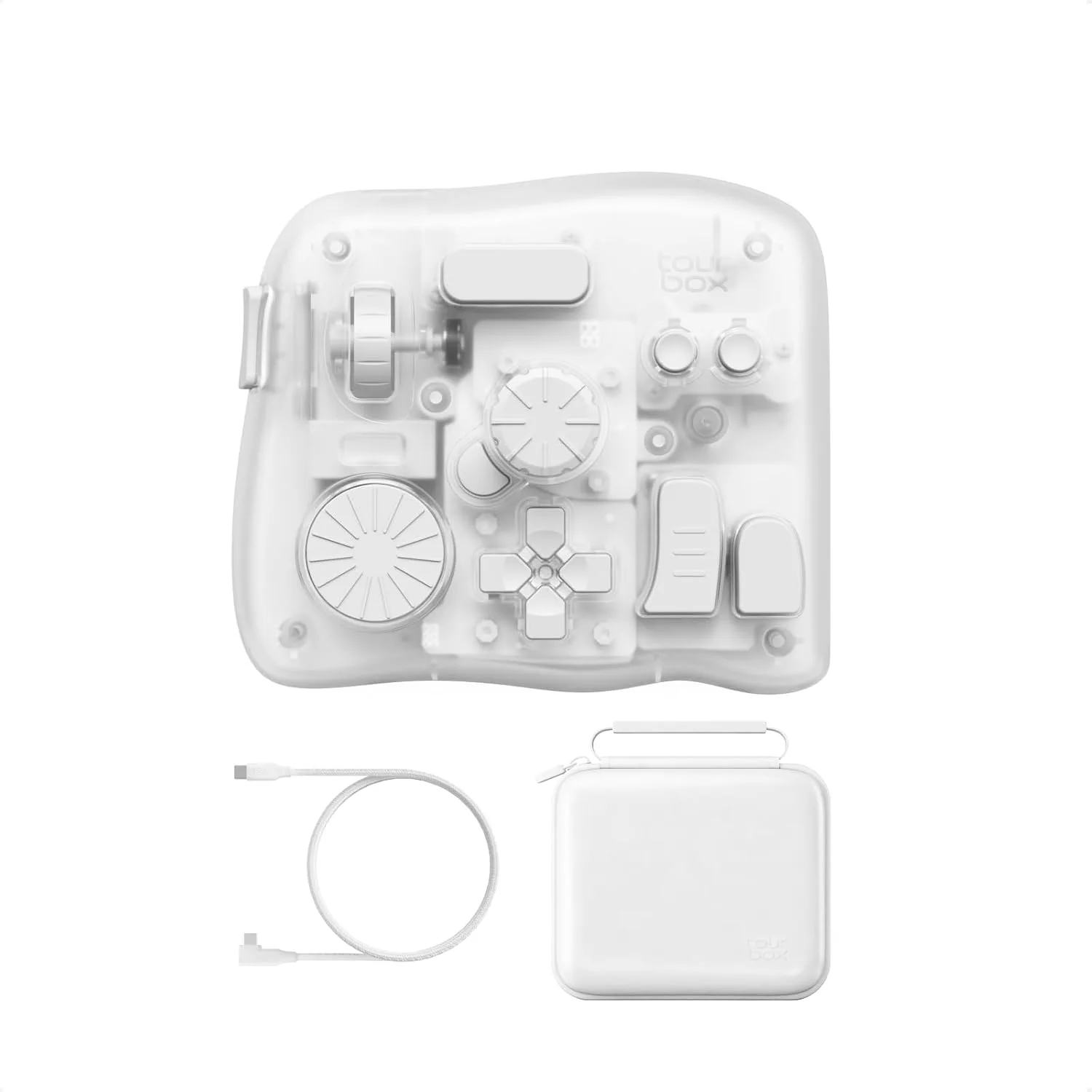 TOUR BOX Elite Plus Editing Controller Kit, Complete Control, Frost White