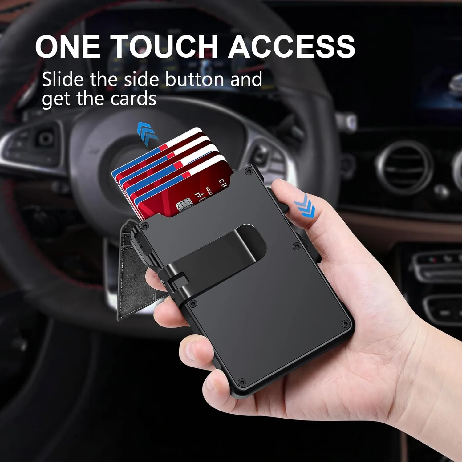 Airtag Wallet for Men Smart Wallet for Air Tag RFID Blocking Minimalist