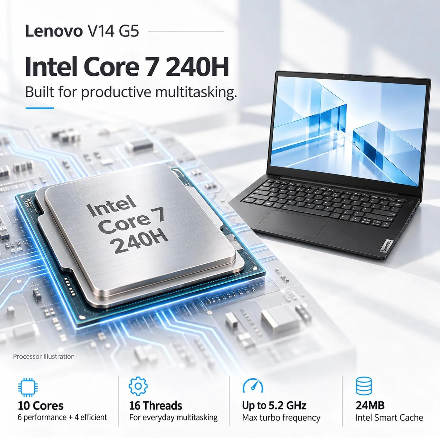 Lenovo 2026 New V-Series Business and Student Laptop, Intel Core 7 240H(Outperforms Intel Core i9-11900H), 15.6" FHD Display, 64GB DDR5 Ram, 2TB PCIe, Wi-Fi 6, Long Battery Life, Windows 11 Pro