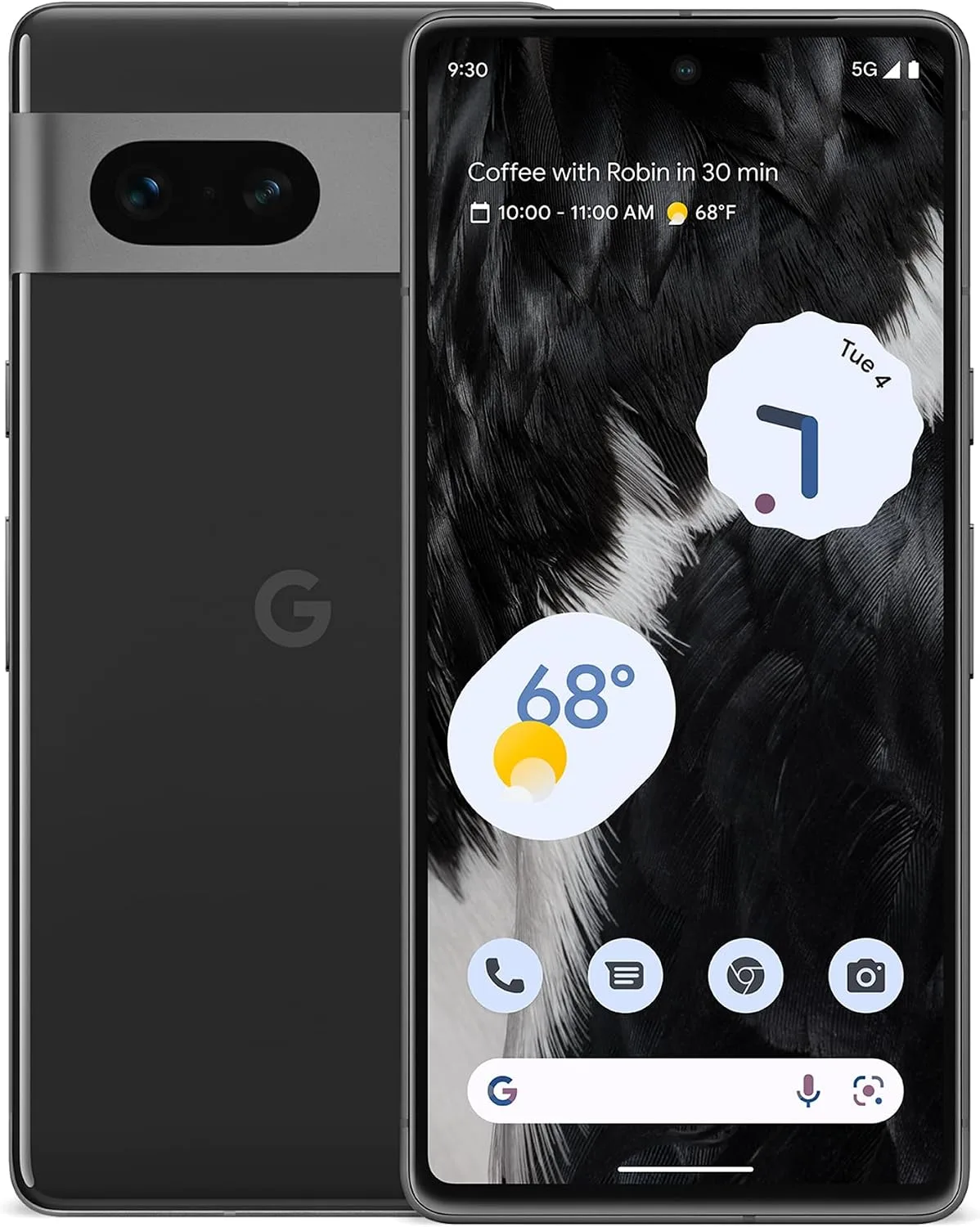 Google Pixel 7 5G, 128GB, Obsidian - Unlocked (Renewed)