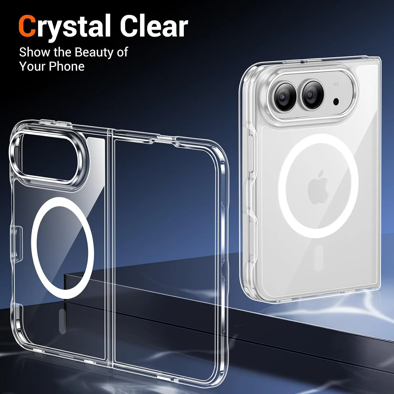 Temdan Magnetic for iPhone Duo Case, Compatible with Magsafe, Clear