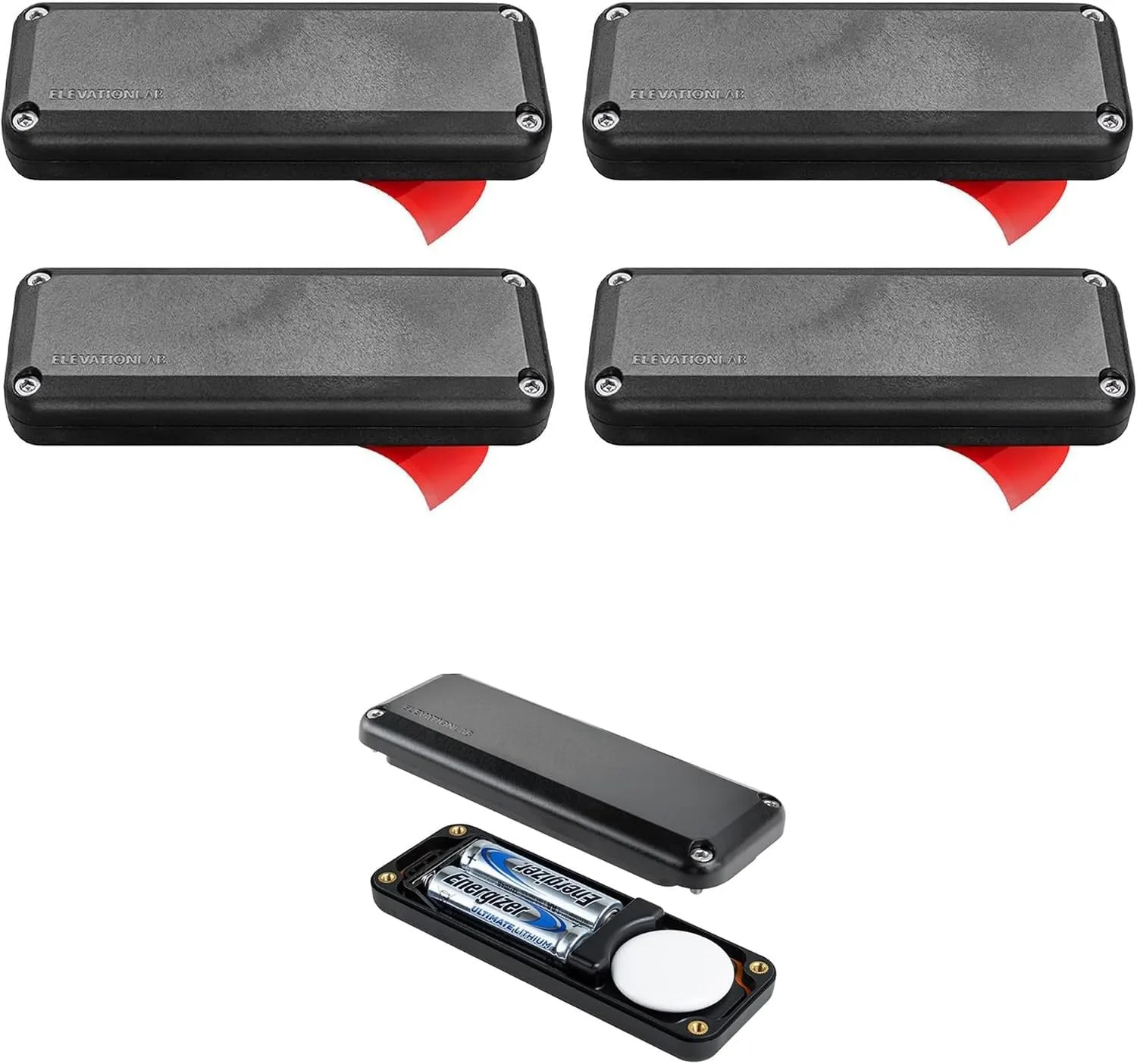 Elevation Lab AirTag 10-Year Extended Battery - Adhesive Mount (4 Pack)