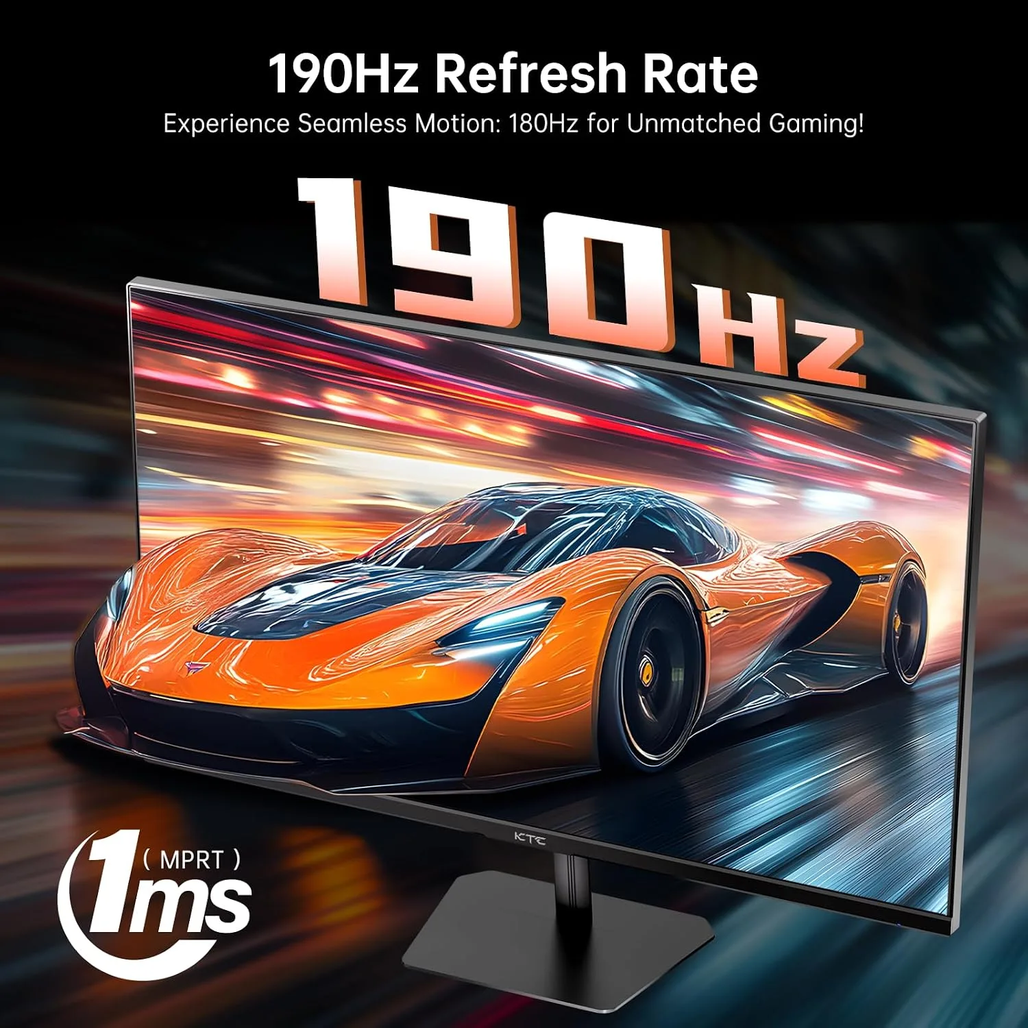 KTC 24 Inch 190Hz Gaming Monitor, FHD 1080P, HDR 400, Fast IPS, H24F8