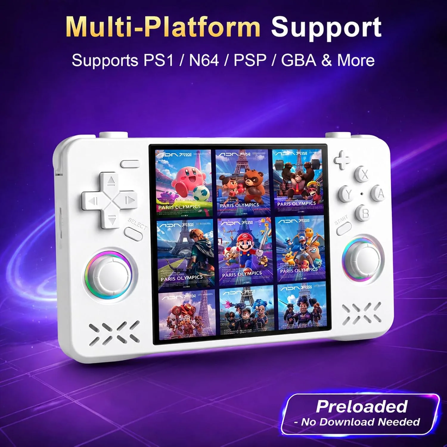XF40H Retro Handheld Game Console, 4.0 Inch 4K HD IPS Screen, Linux 64-bit Open Source System, 18000+ Classic Games, WiFi Multiplayer Support, Portable Pocket Video Gaming for Adults (Black)
