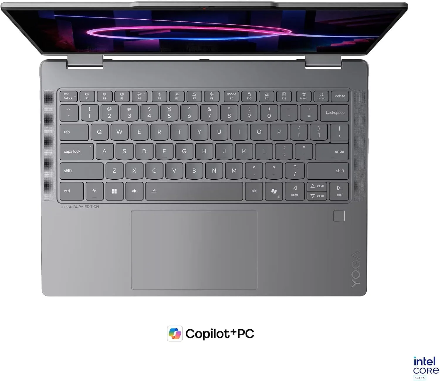 Lenovo Yoga 7i 2-in-1 w/Ultra 5 322, 14" WUXGA OLED 100% DCI-P3 HDR 60Hz Touch Display, 16G LPDDR5x, 512GB SSD, Wi-Fi 7, Backlit KB, FP Reader, Win11, Luna Grey, w/USB Hub, W/GaLiMu