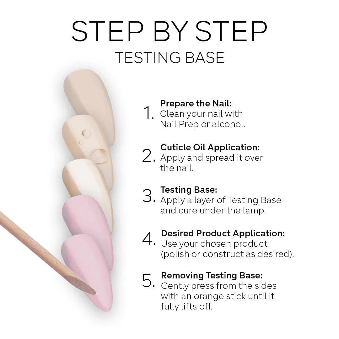 PINK MASK Gel Color- Base Coat- Testing Base Coat - Professional Polish Nail- 15 ml - 0.5 Oz - Gel Polish UV/LED