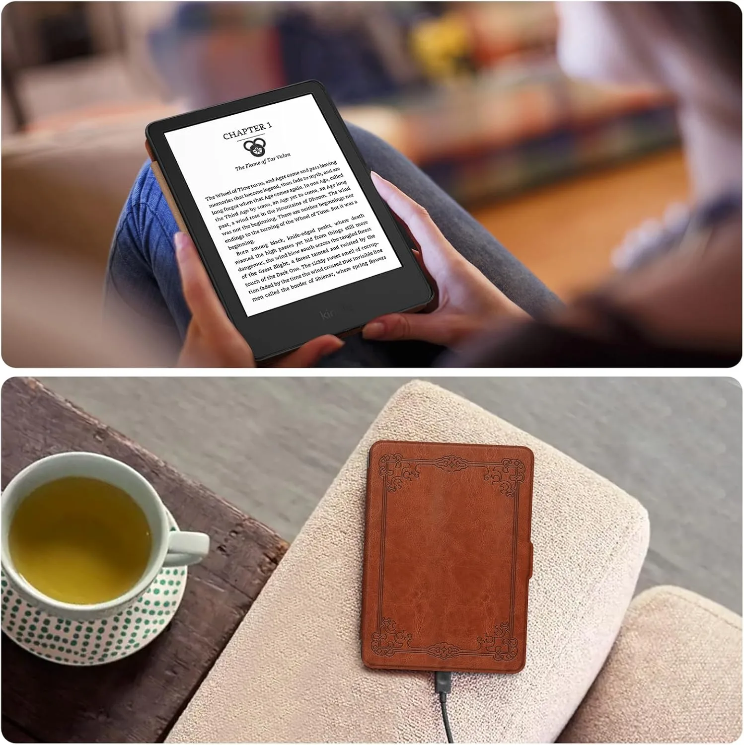 Fintie Slimshell Case for 6" Kindle 2024/2022 11th Generation, Brown