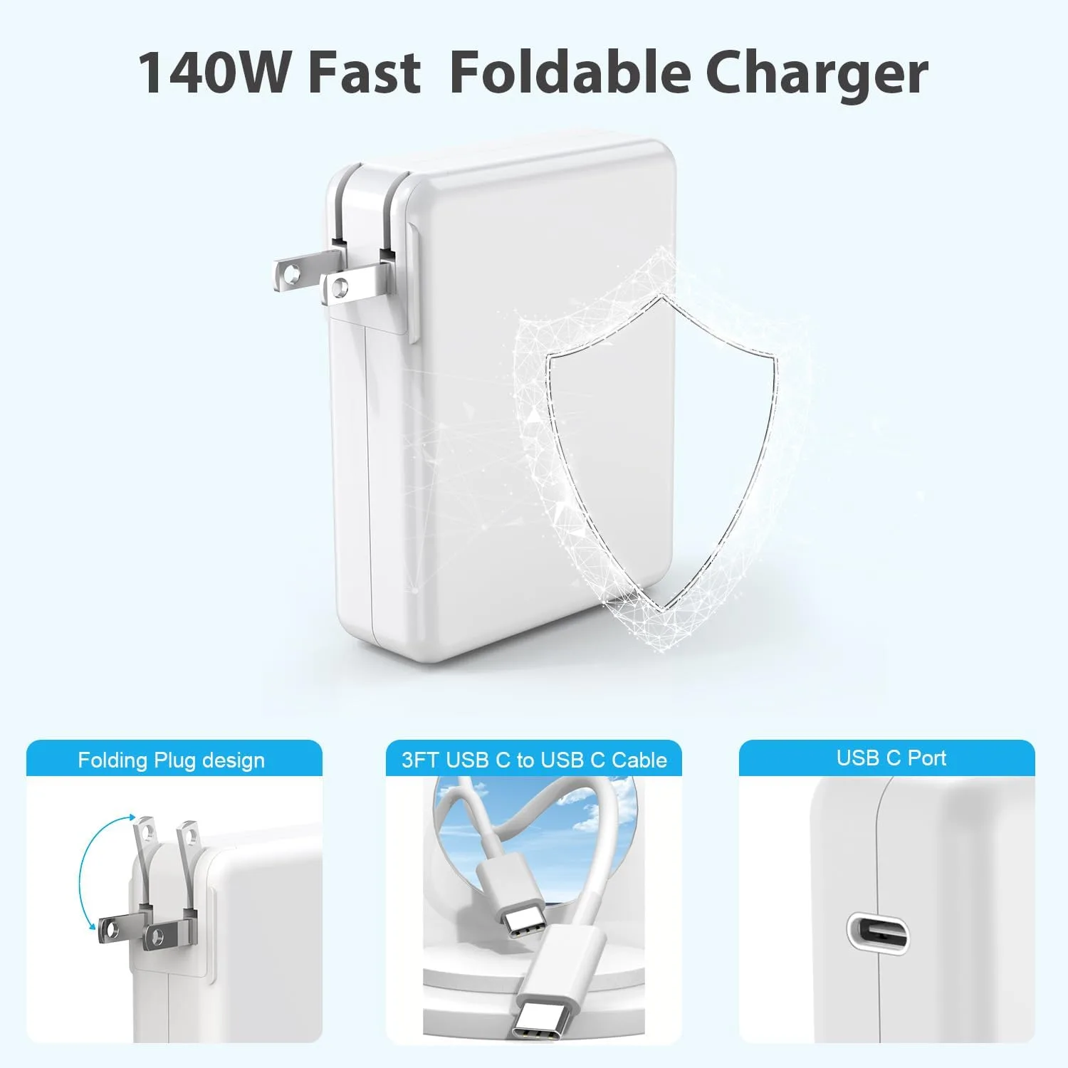 MacBook Pro Charger Fast Charging,140W USBC Charger Power Adapter 3FT Cable