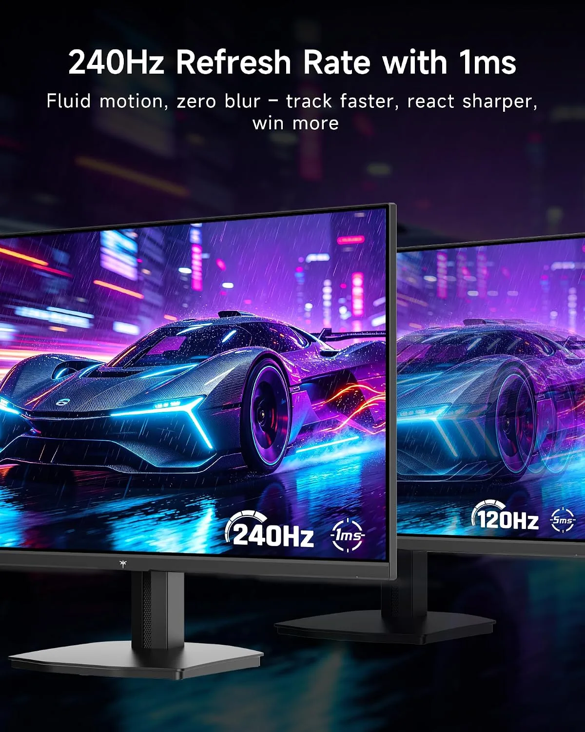 KTC 24.5 Inch 240Hz Gaming Monitor, FHD Computer Monitor Fast IPS, H25T7-A