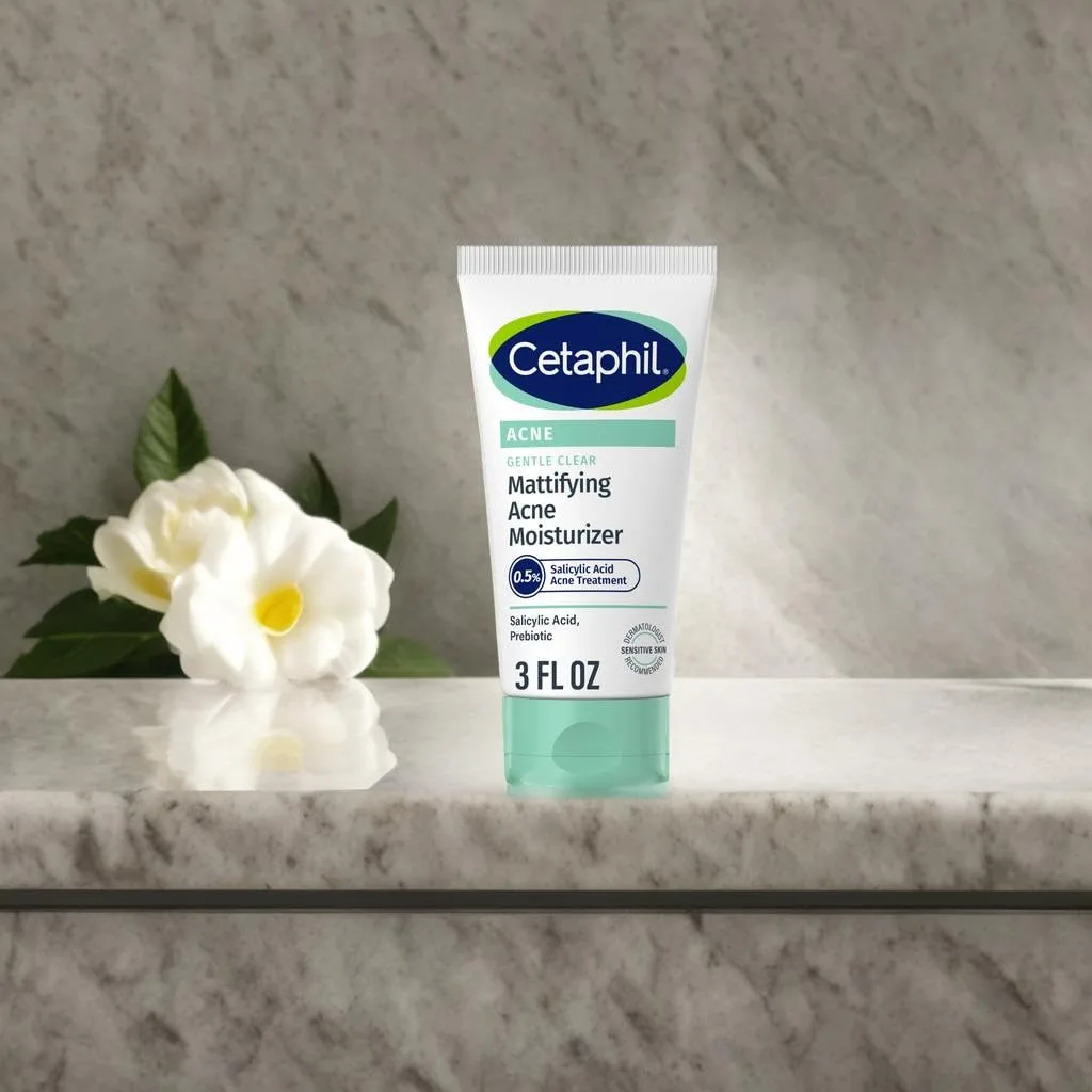 Cetaphil Gentle Clear Mattifying Acne Face Moisturizer, Salicylic Acid, 3oz