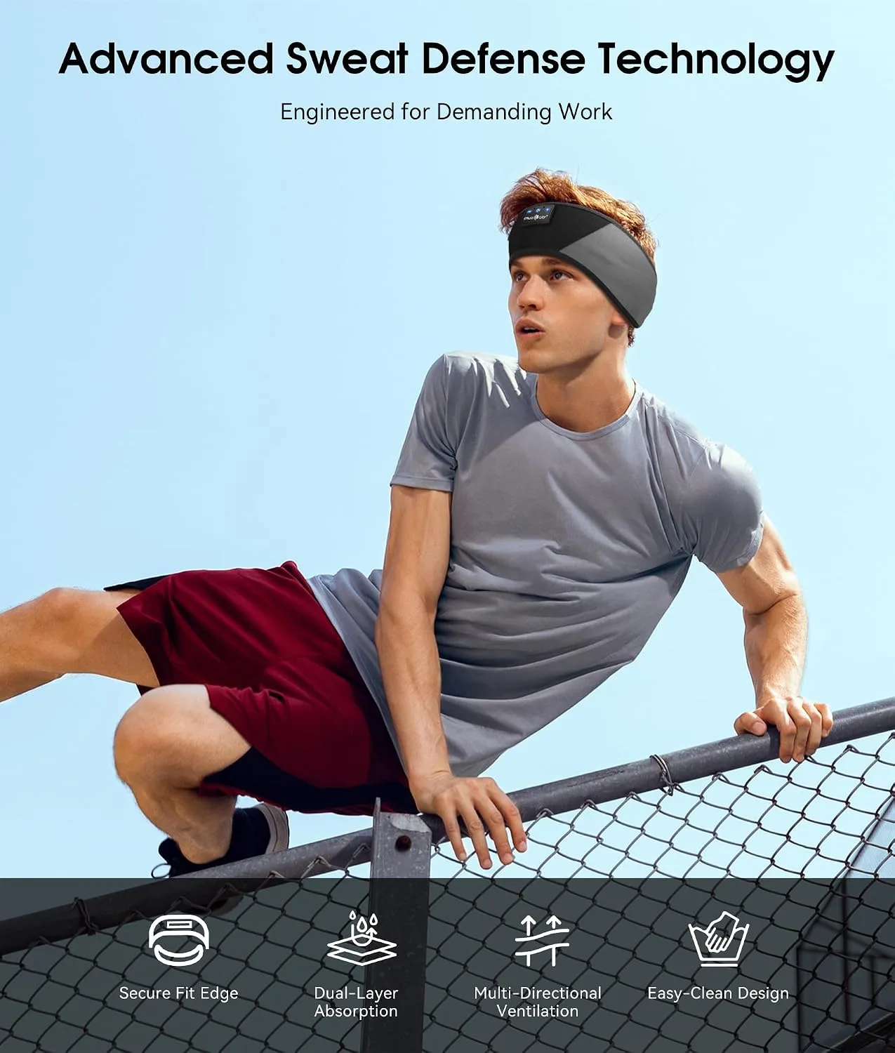 MUSICOZY Bluetooth 5.4 Sleep Headphones Headband Sports Wireless Audio