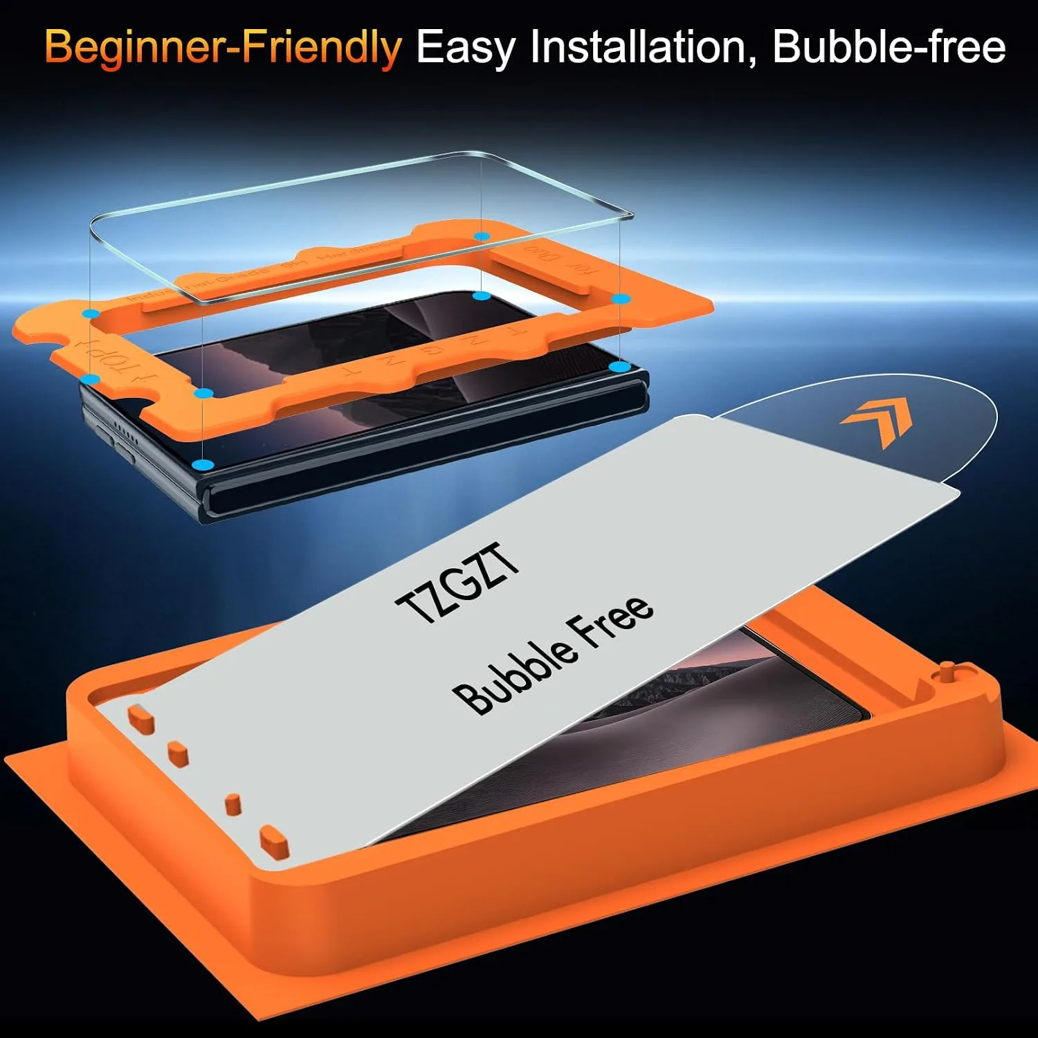 TZGZT 2 Pack Inner Screen Protectors for iPhone Duo, Tempered Glass Back