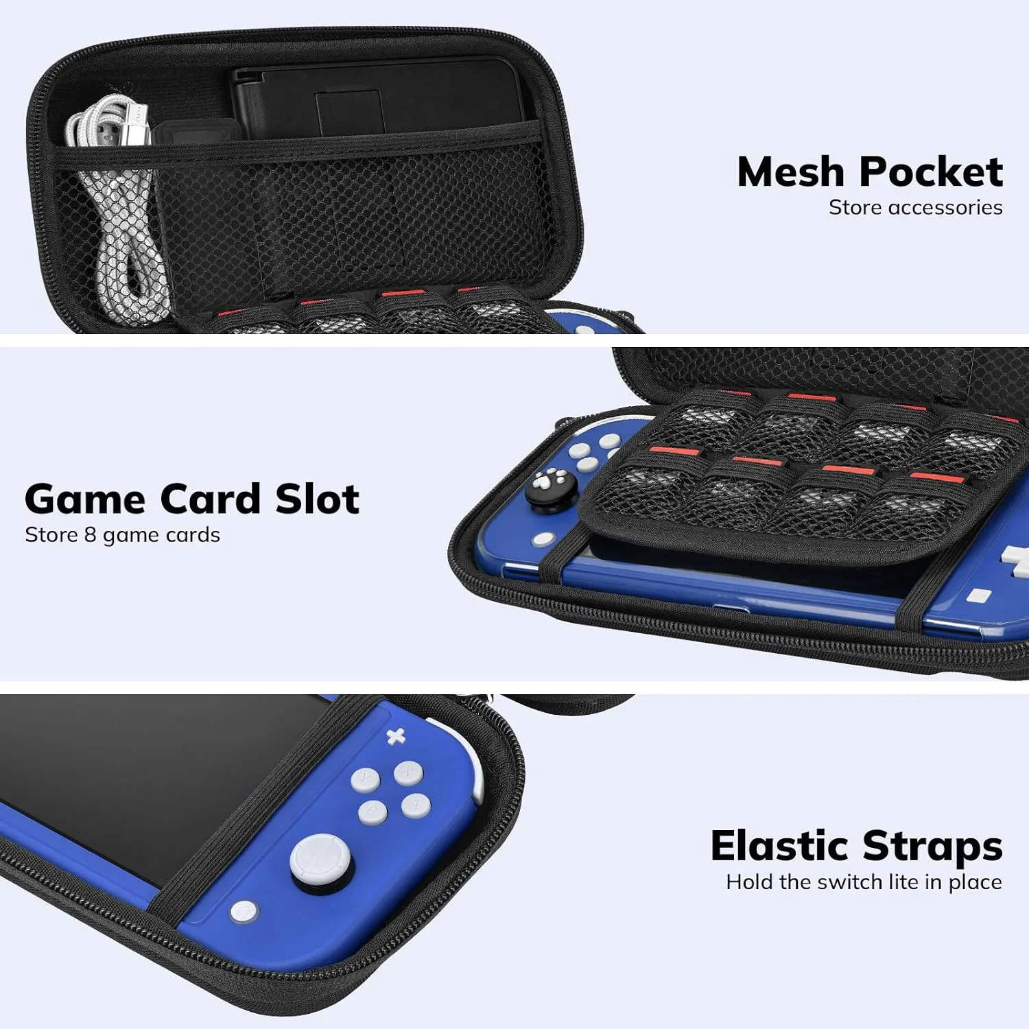 Younik Switch Lite Case, 14 in 1 Accessories Kit for NS Switch Lite (2019)
