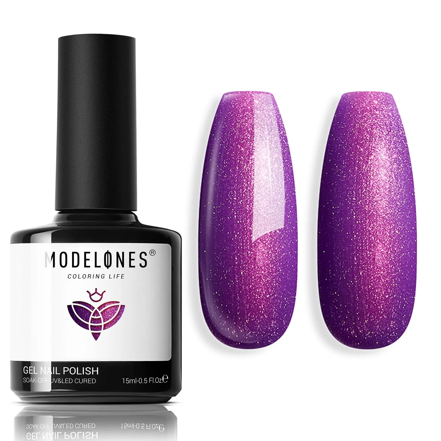 modelones Gel Nail Polish, 15 ML Chameleon Purple Gel Polish