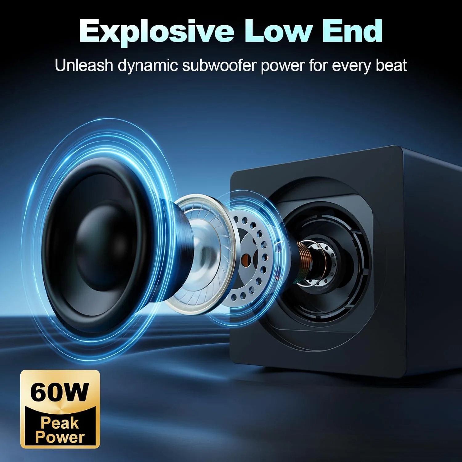 Nylavee Computer Speakers with Subwoofer, 2.1 PC Speakers, Bluetooth 5.4
