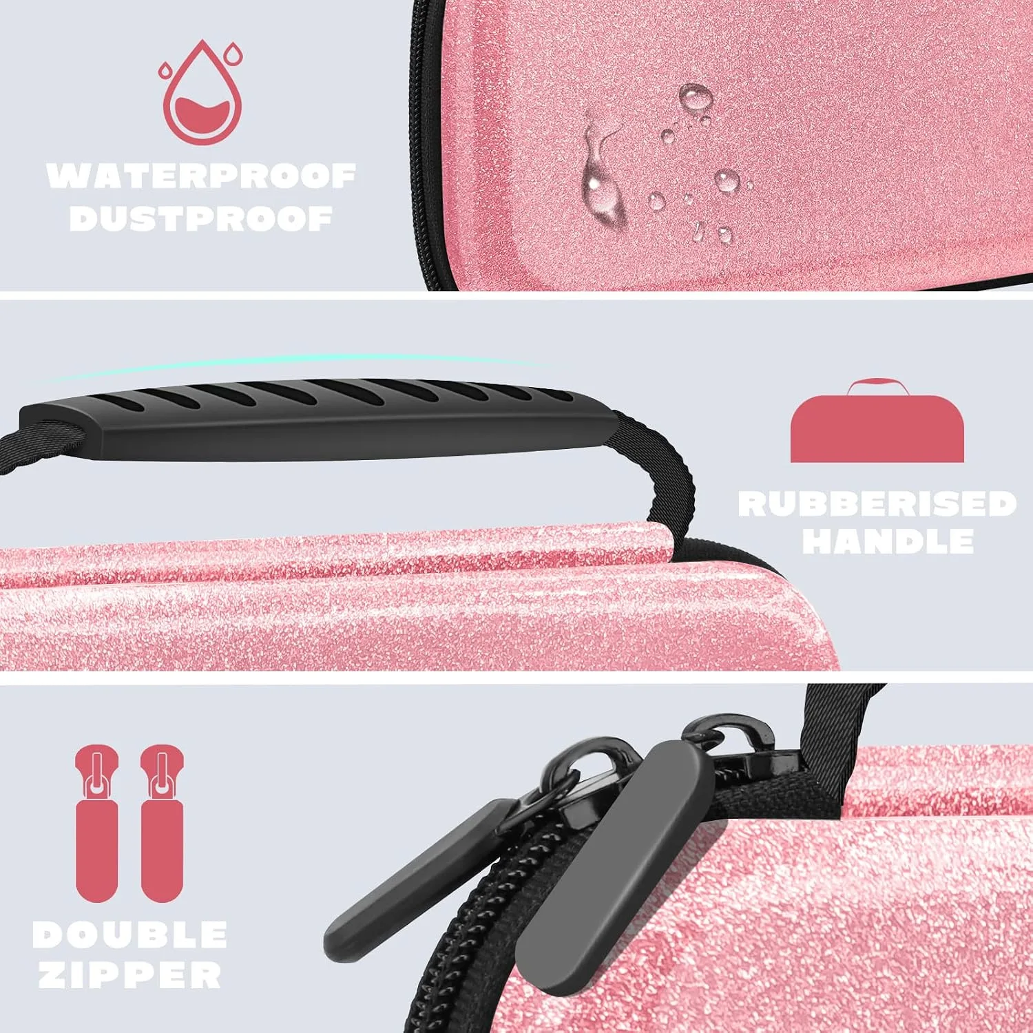 homicozy Glitter Carrying Case for Nintendo Switch & Switch OLED Console