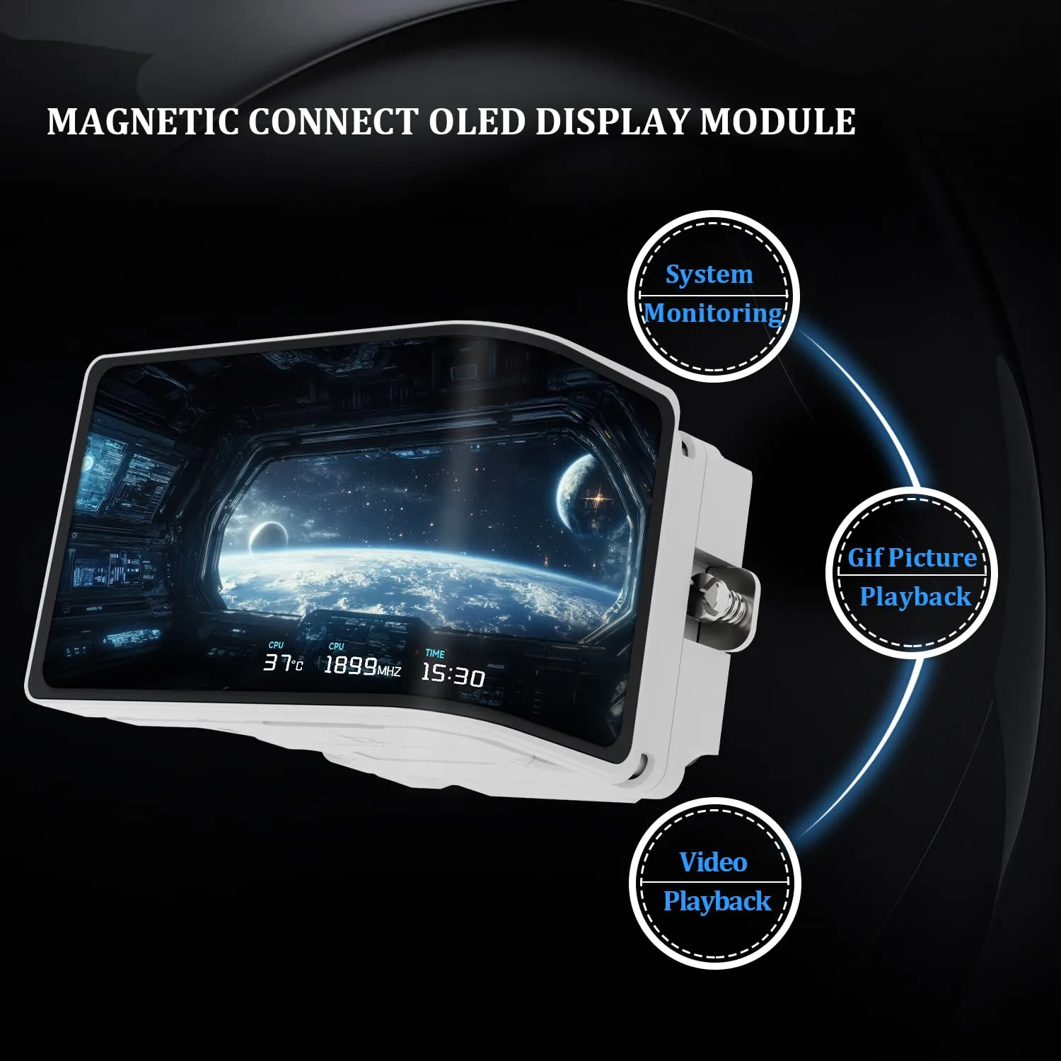 Thermalrlght Wonder Vision 360 UB ARGB White CPU Water Cooler,CPU Water Cooling System,6.67inch Curved Screen with 2400x1080 Resolution,for AM4/AM5,LGA1851/1700,7:3 Visual Scale Screen Ratio for 3D