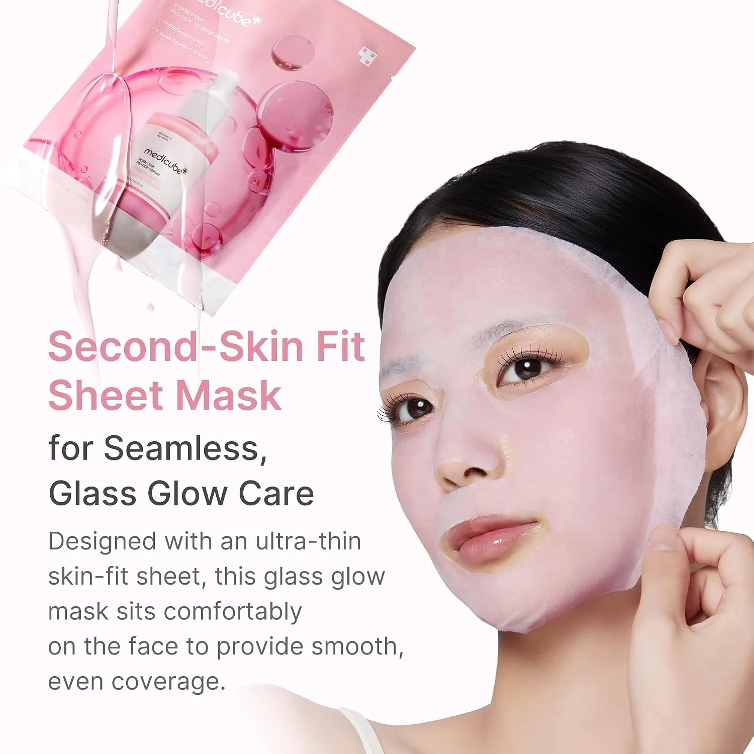 medicube PDRN Pink Peptide Ampoule Sheet Mask 6EA