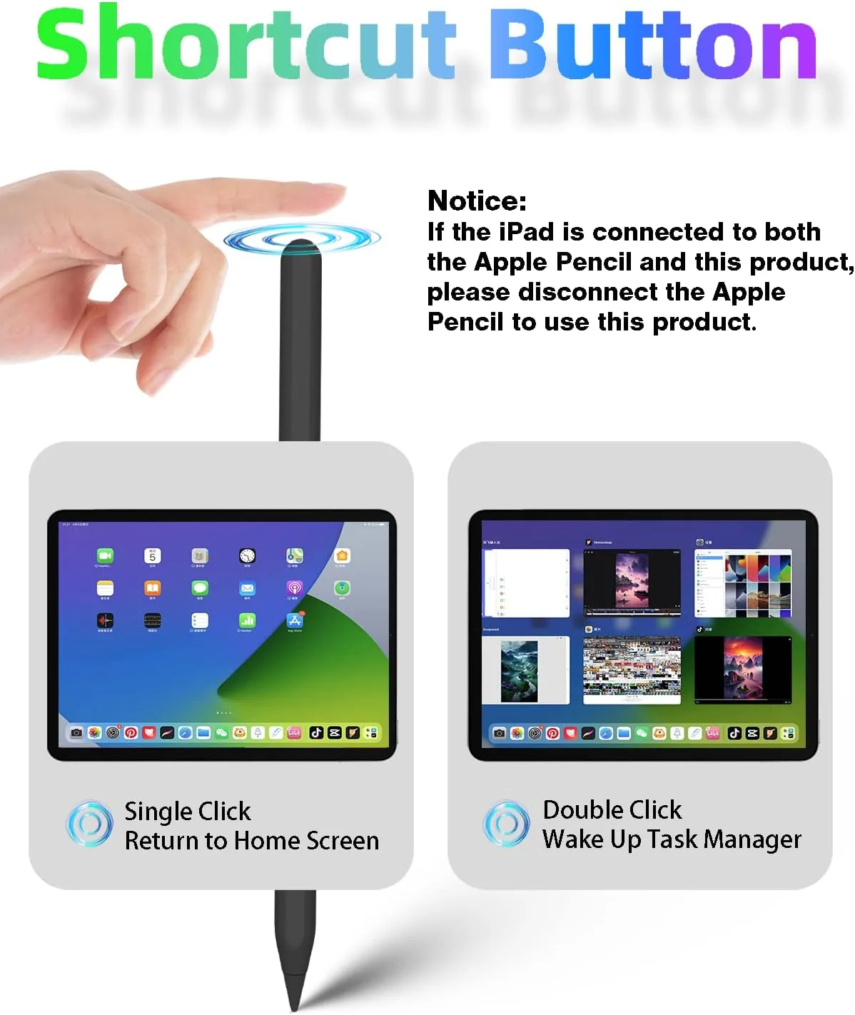 iPad Pencil 2nd Generation with Magnetic Wireless Fast Charging, Same as Apple Pencil 2nd Generation, Stylus Pen Work for iPad Pro 11 in 1/2/3/4, iPad Pro 12.9in 3/4/5/6, iPad Air 4/5, iPad mini 6