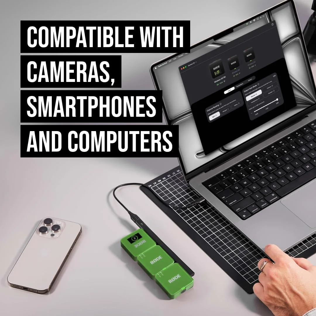 RØDE Wireless GO (Gen 3) Compact Wireless Microphone, 32-Bit Float, Green